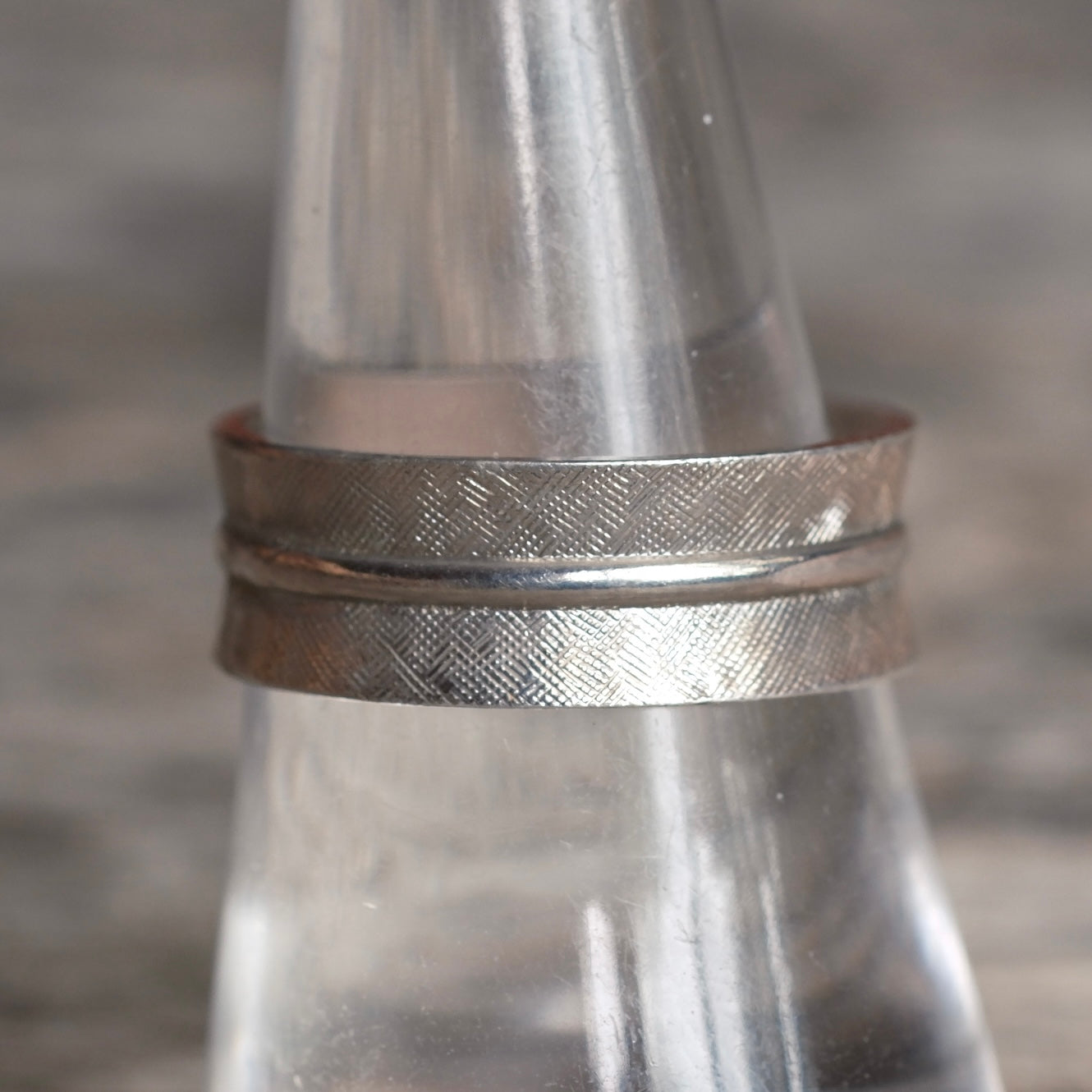 Vintage Sterling Silver Modernist Ring 9