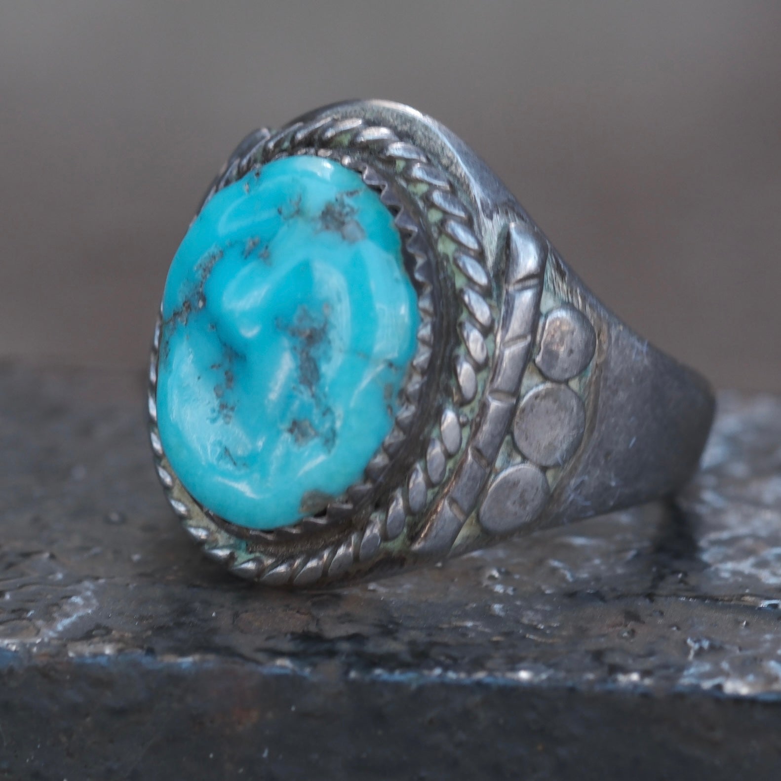 Vintage Sterling Turquoise Ring 11