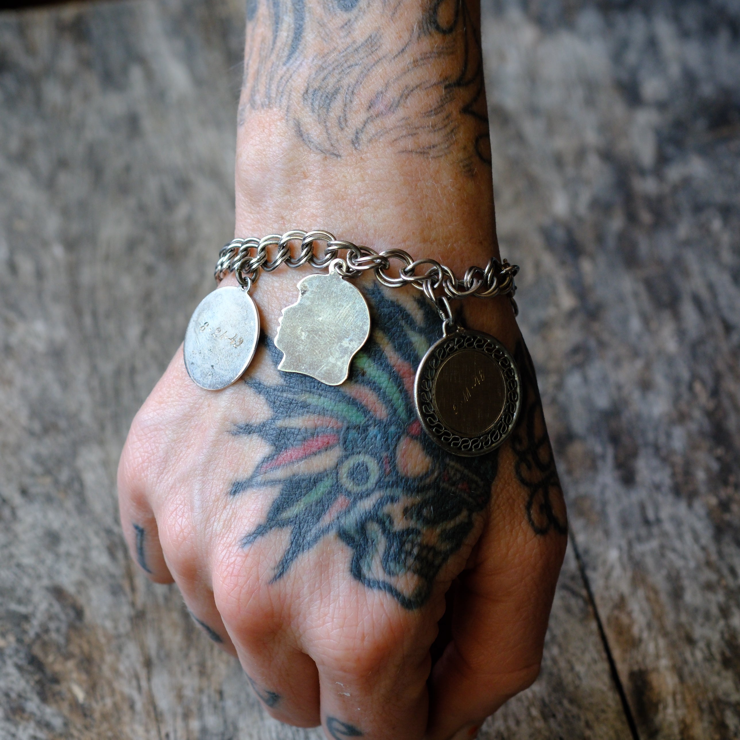 Vintage Sterling Silver Keepsake Charm Bracelet