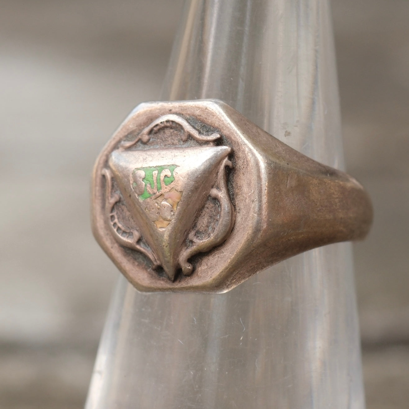Vintage Sterling Silver Signet Ring 4