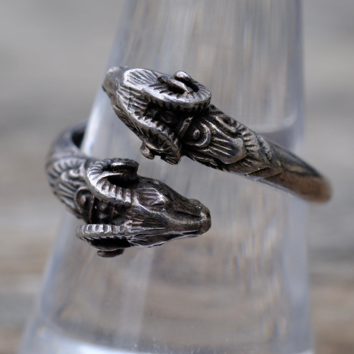 Vintage Sterling Silver Dragon Ring 8.25