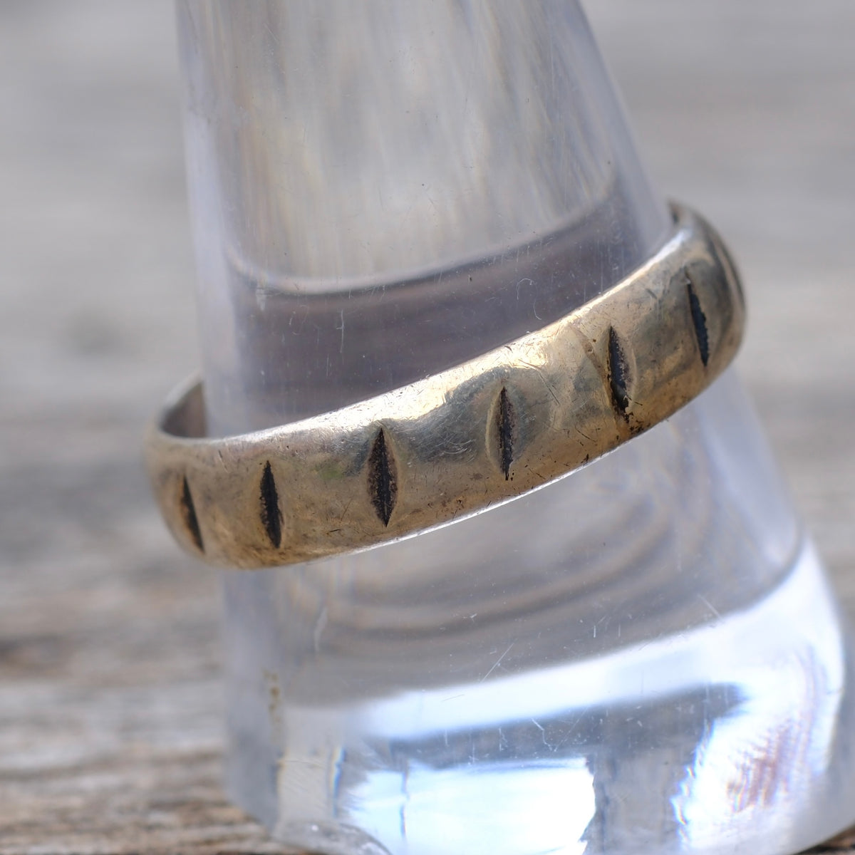 Vintage Sterling Silver Stamped Band Ring 11