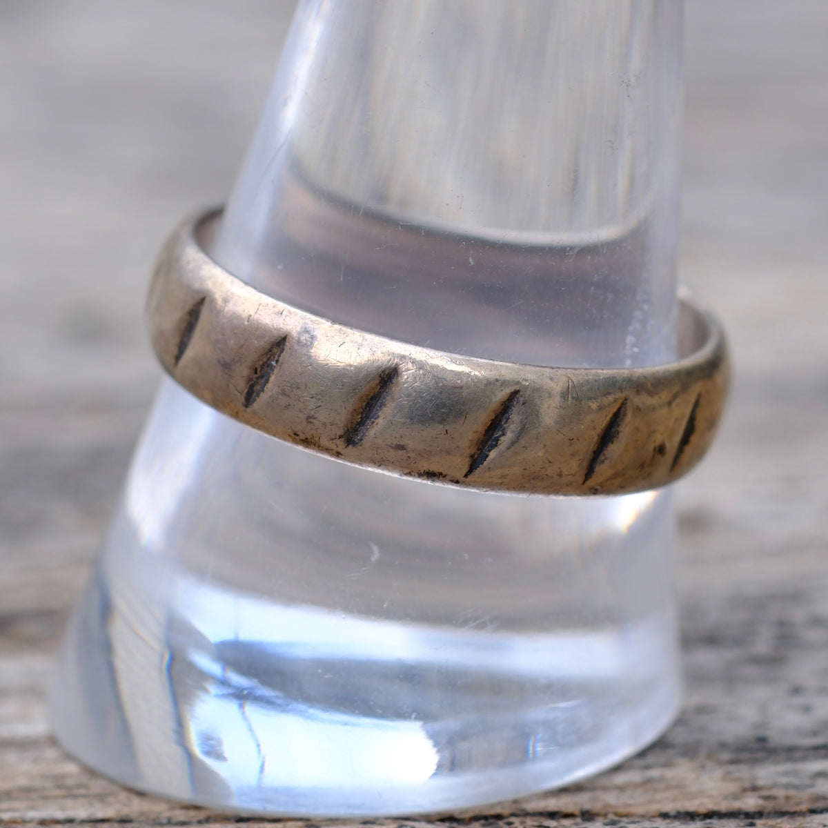 Vintage Sterling Silver Stamped Band Ring 11