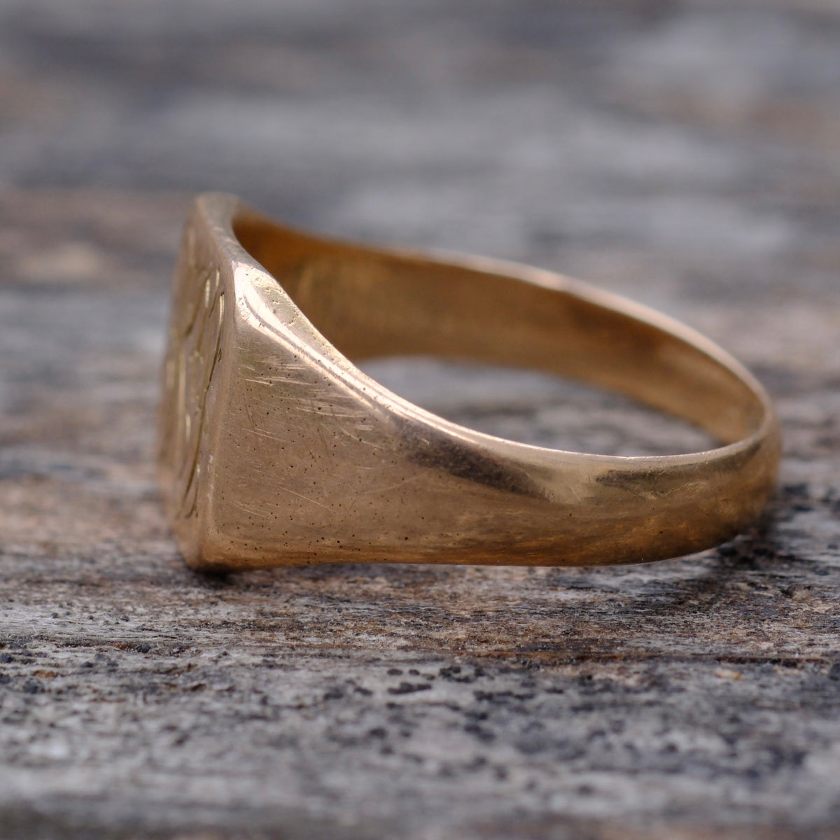 Vintage 10K Solid Gold KY Signet Ring 5.75