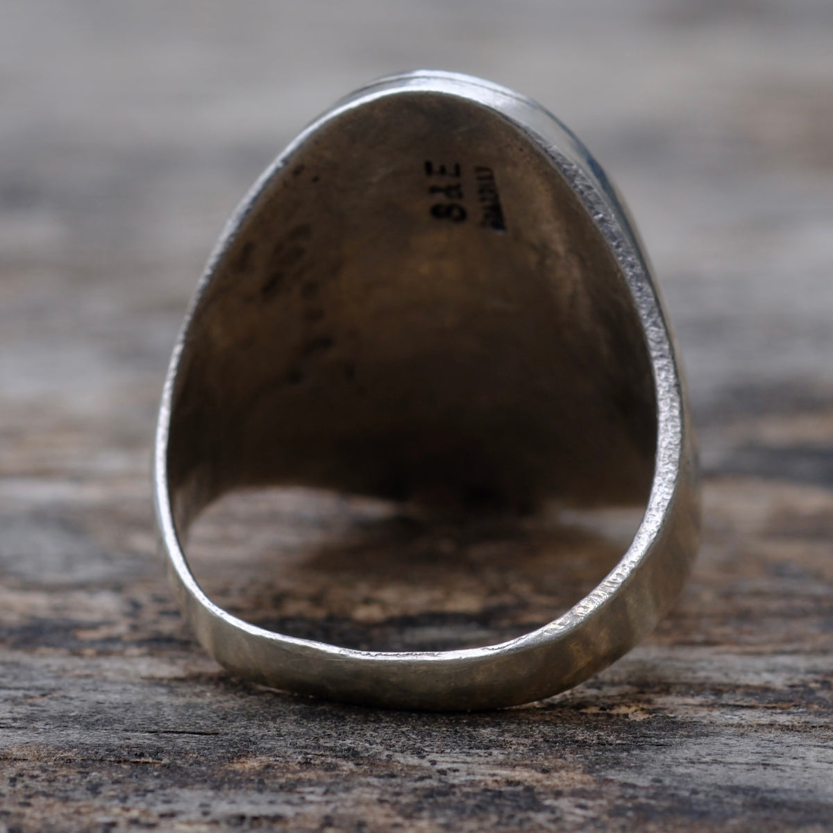 Vintage Sterling Multistone Inlay Eagle Ring 9.75