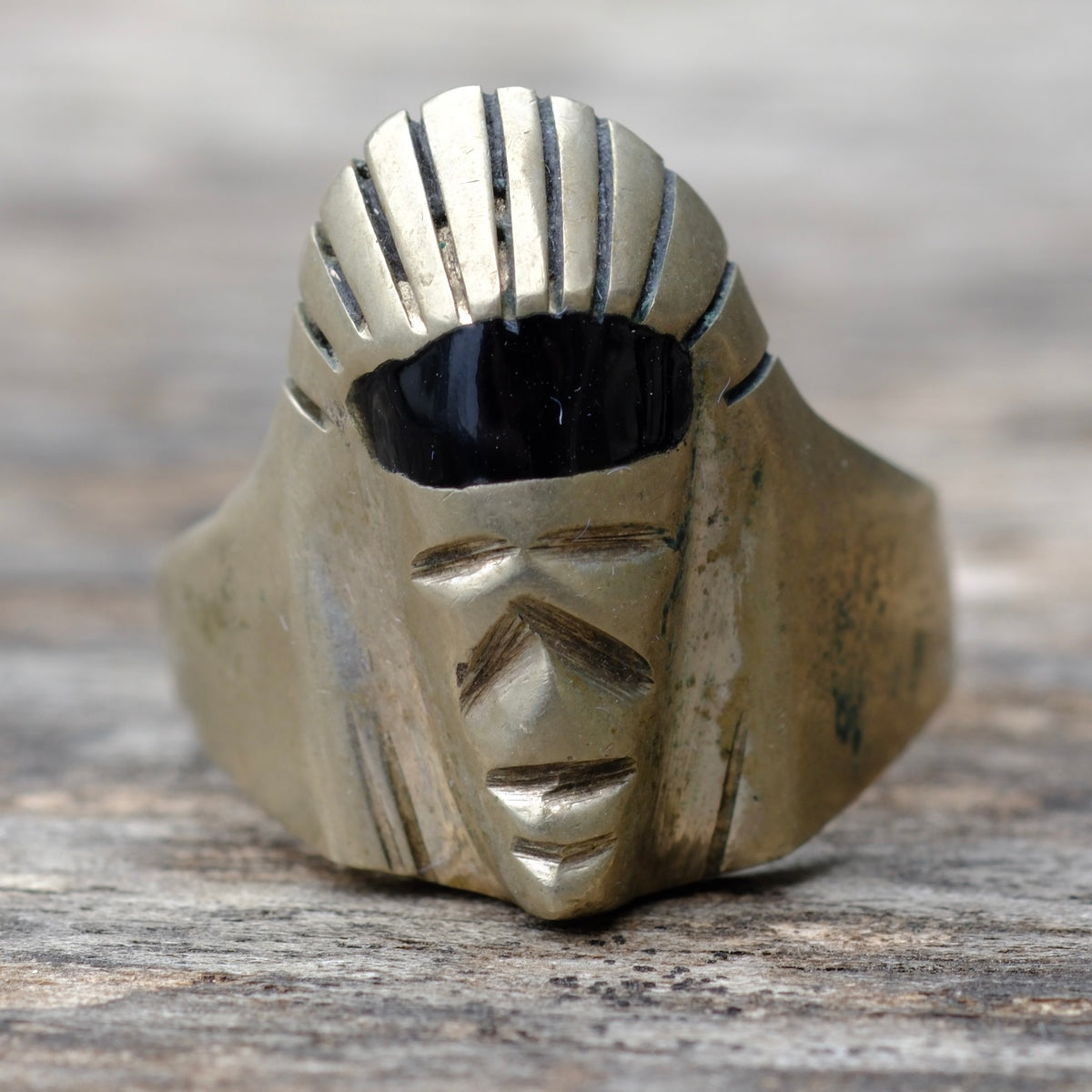 Vintage Sterling Pharoah Ring 12