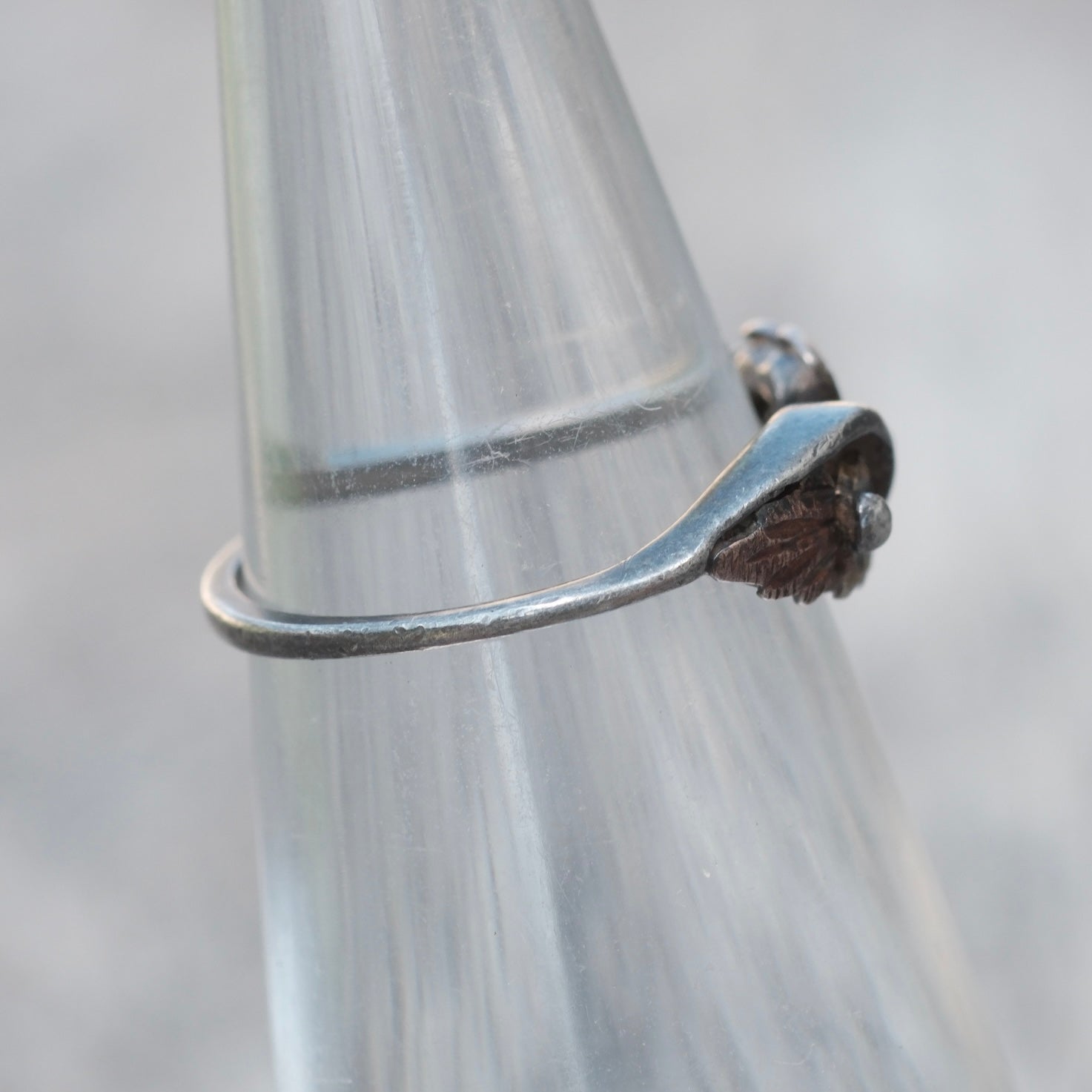 Vintage Sterling Silver Lead Ring 4