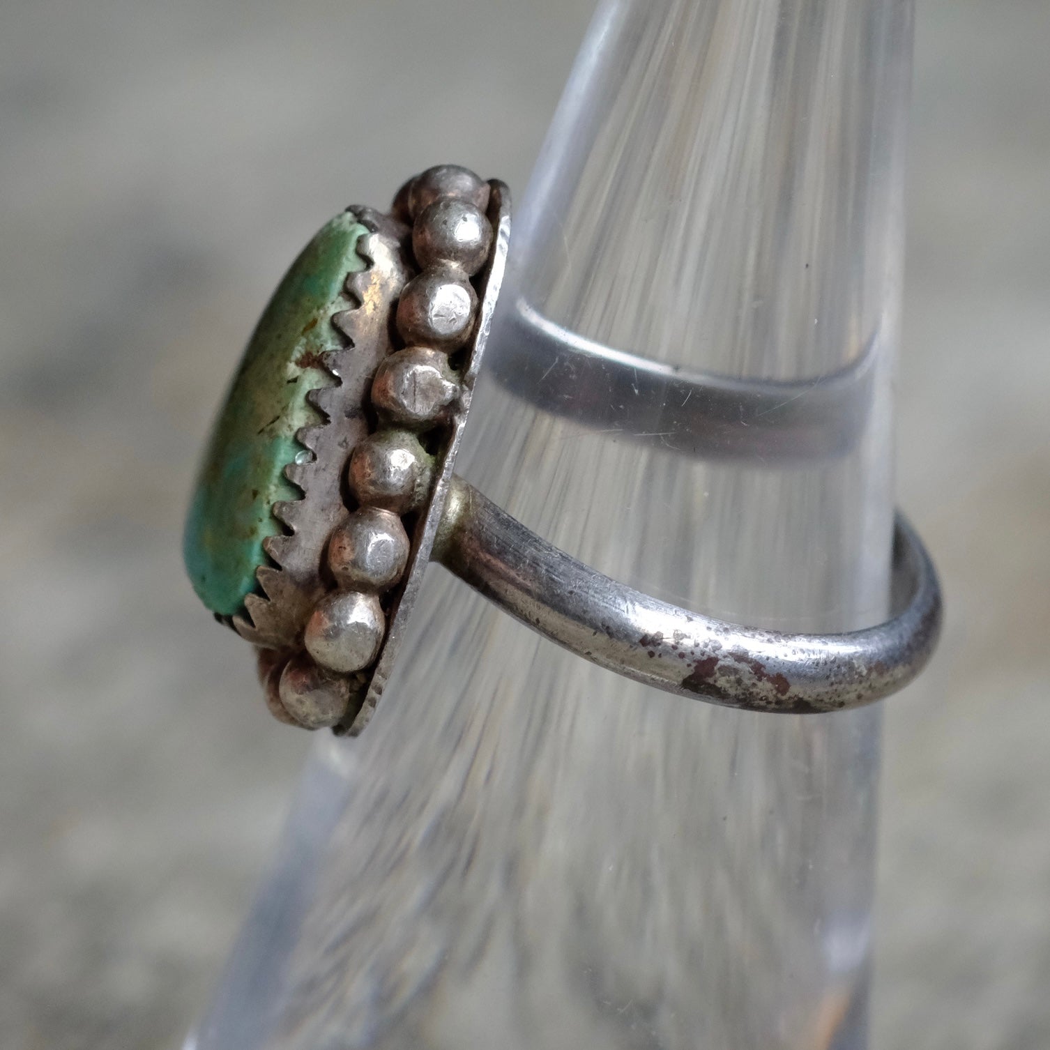 Vintage Sterling Turquoise Ring 5.75