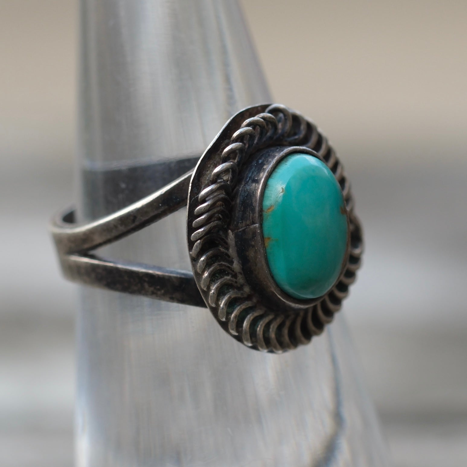 Vintage Sterling Turquoise Ring 5