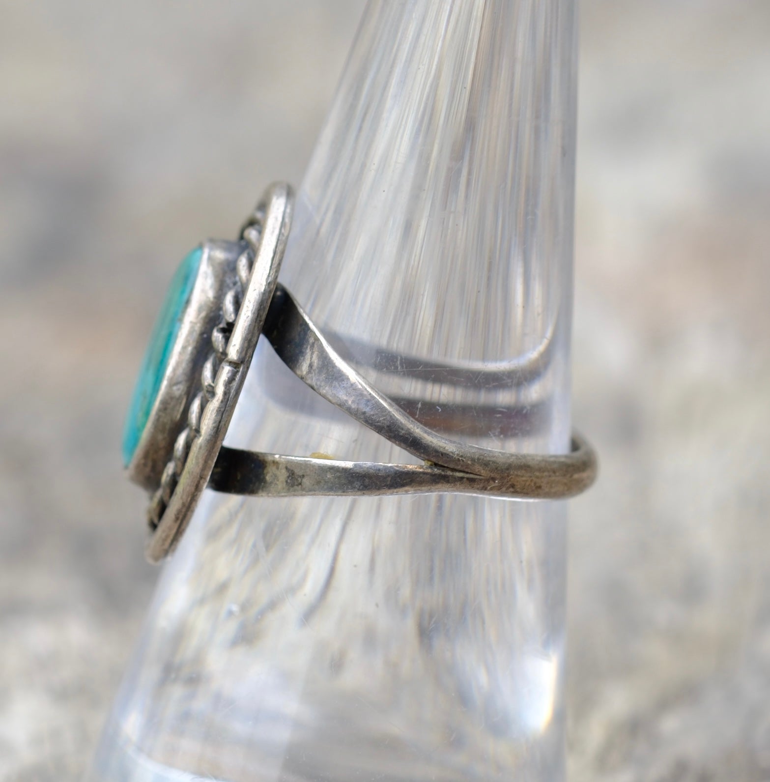 Vintage Sterling Turquoise Ring 7.25