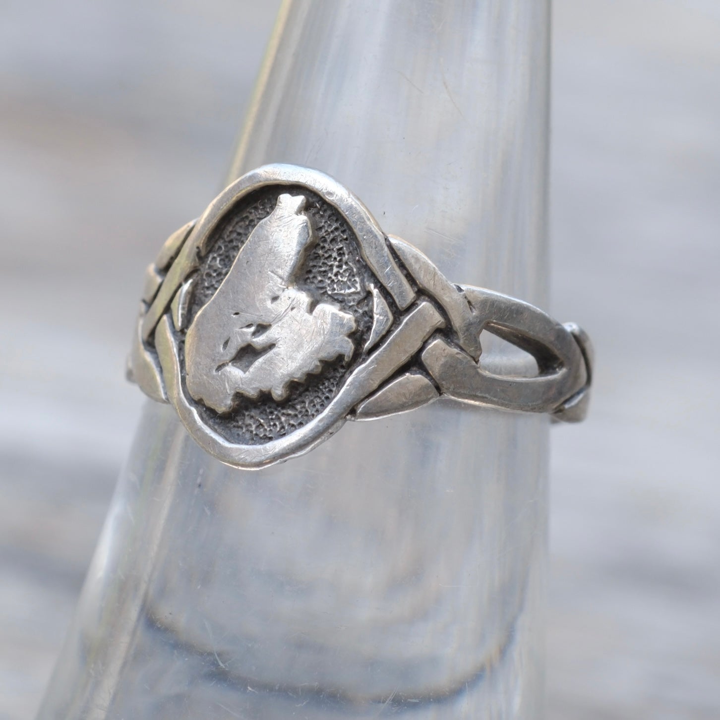 Vintage Sterling Silver Signet Ring 6.5