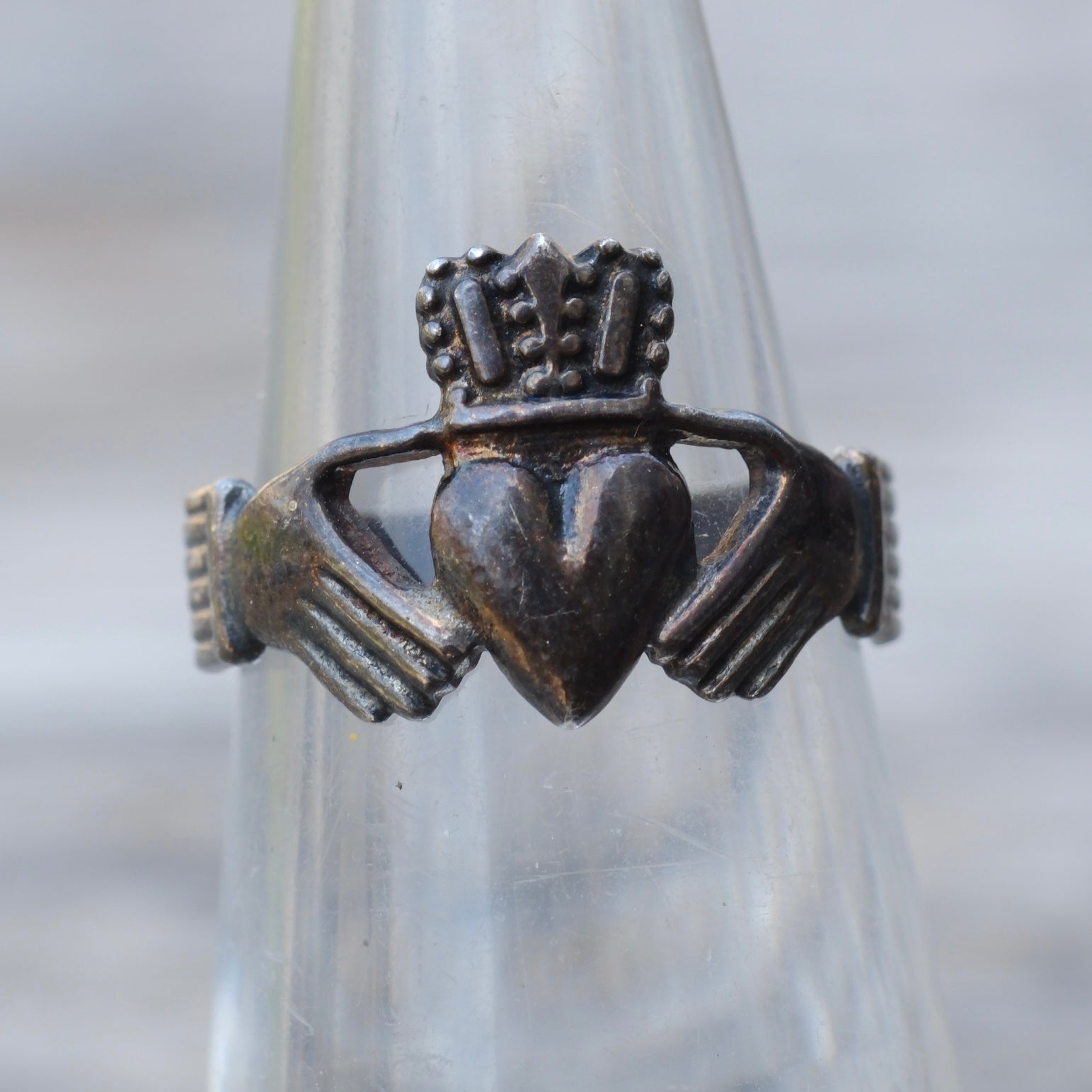 Vintage Sterling Claddagh Ring 5.25