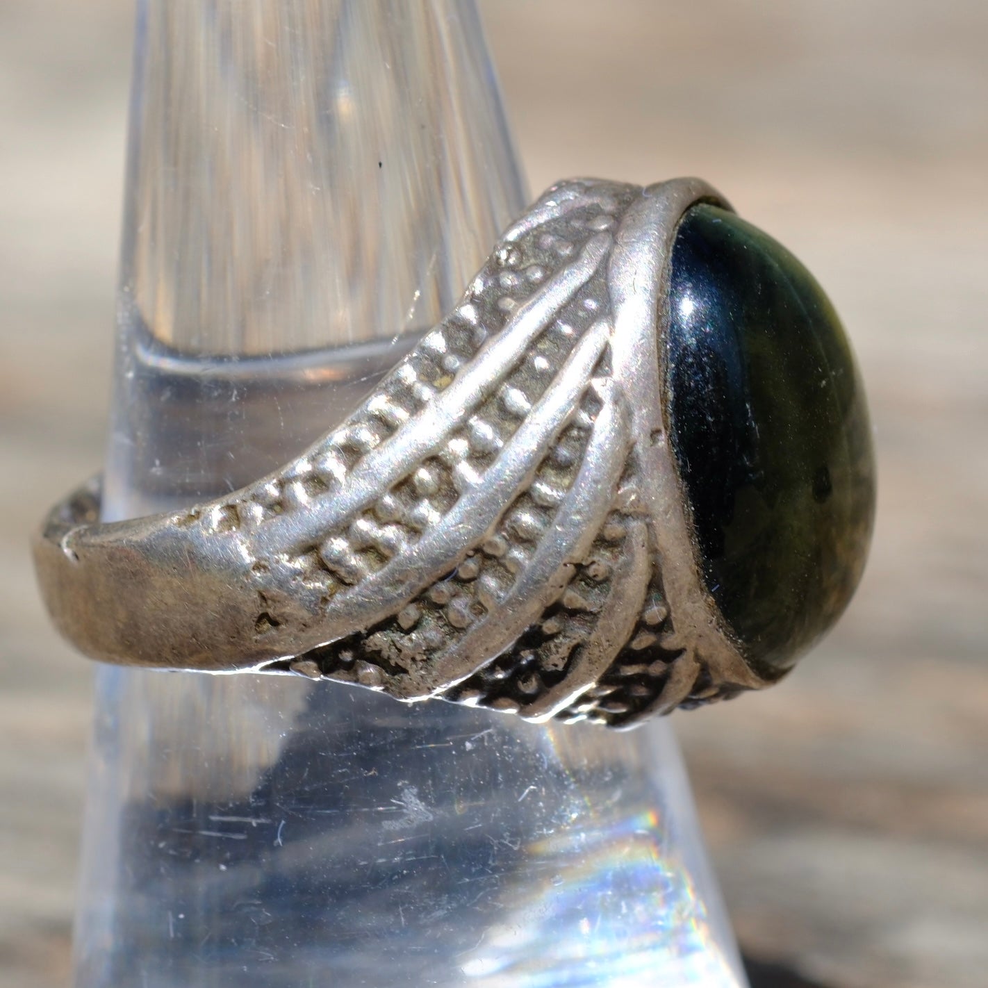 Vintage Sterling Tigers Eye Ring 7.25