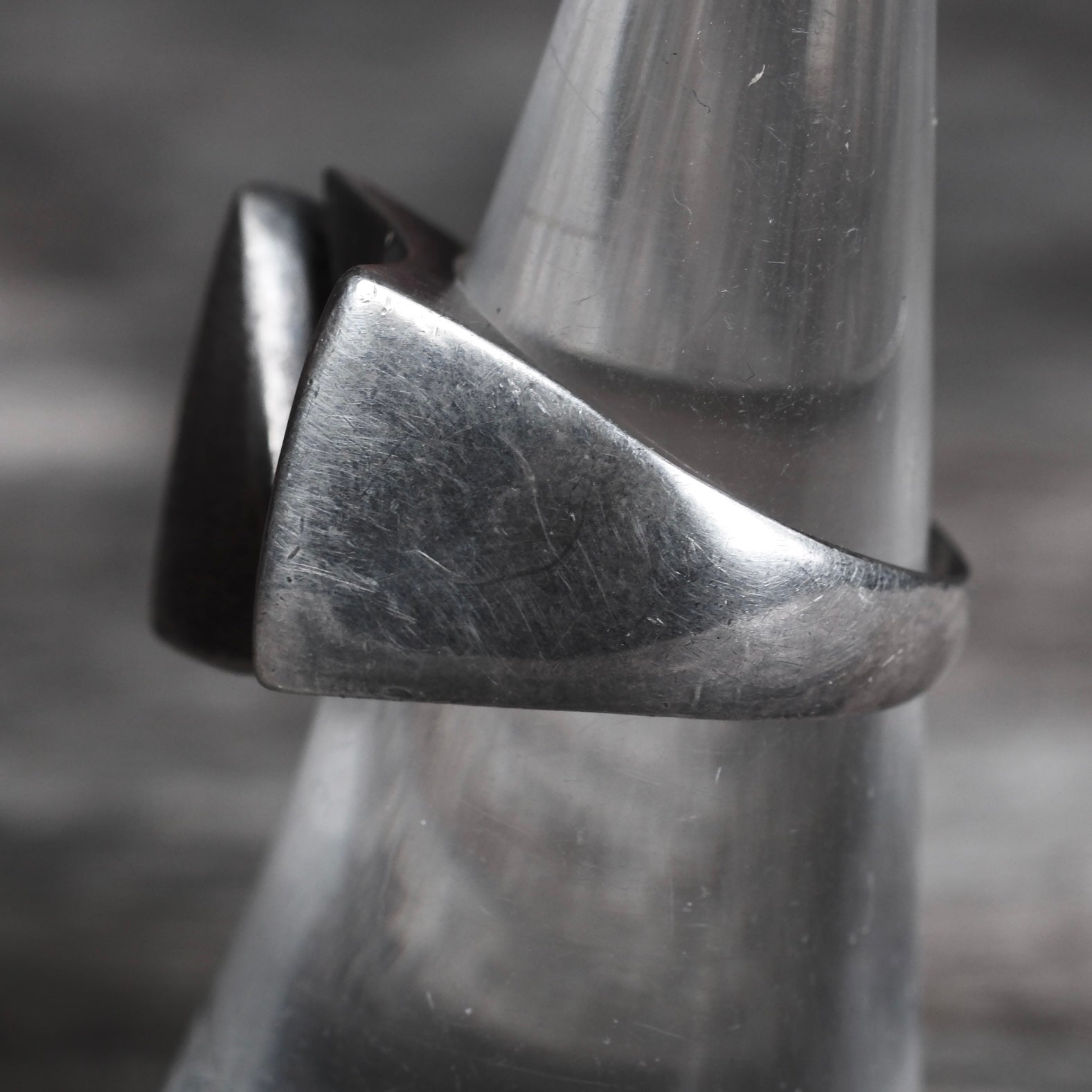 Vintage Sterling Silver Modernist Ring 7