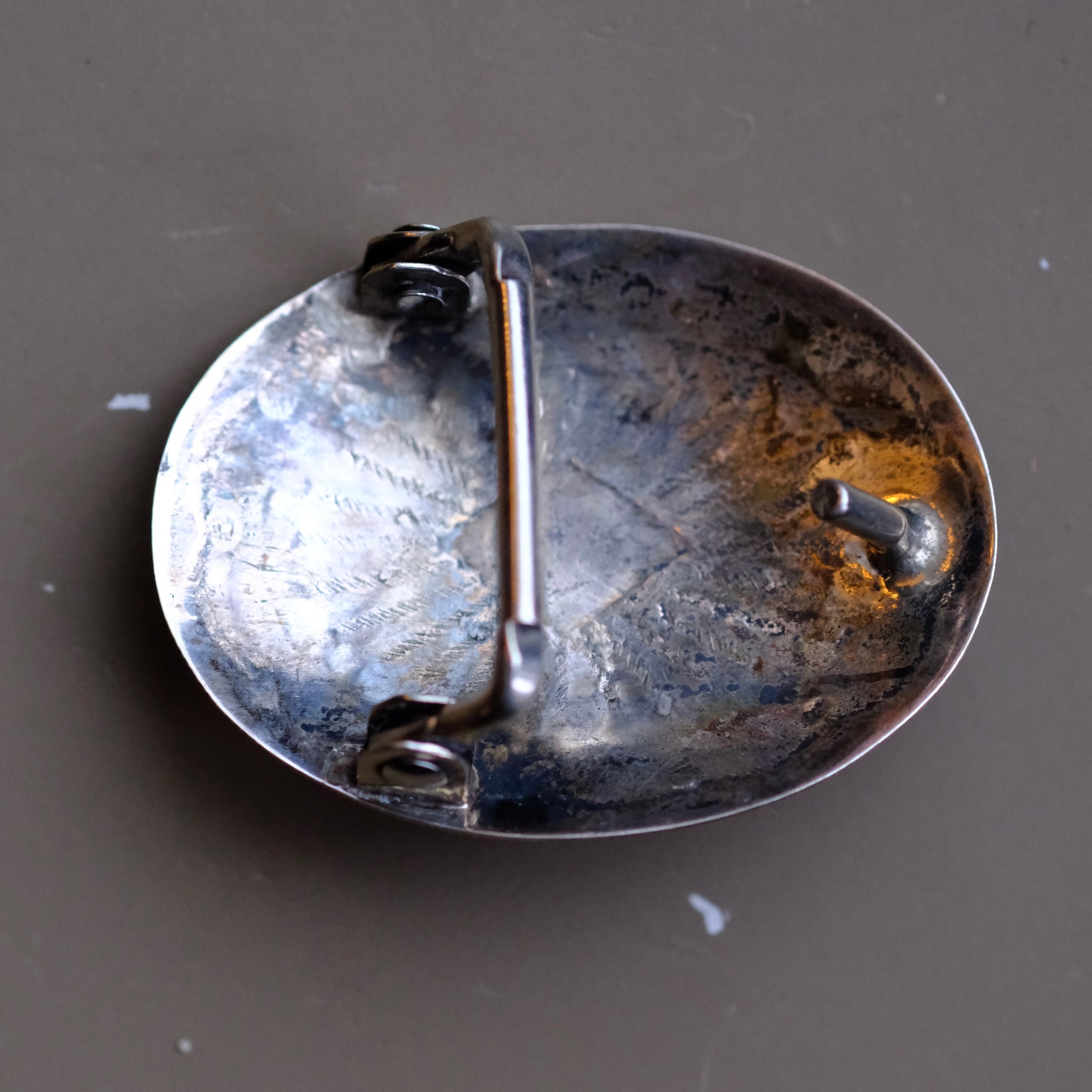 Vintage Sterling Turquoise Concho Ladies Belt Buckle