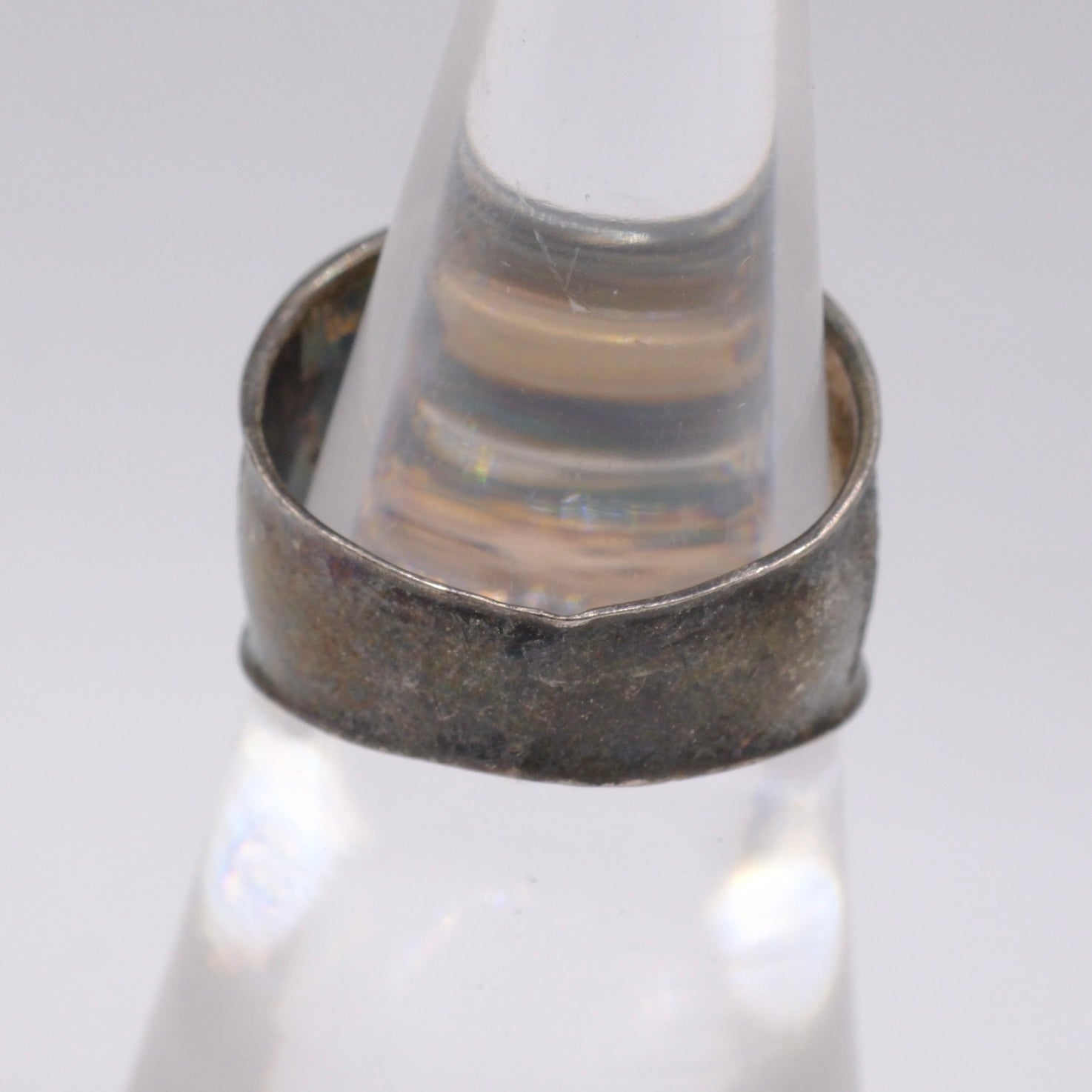 Vintage Sterling Silver Modernist Band Ring 6.5
