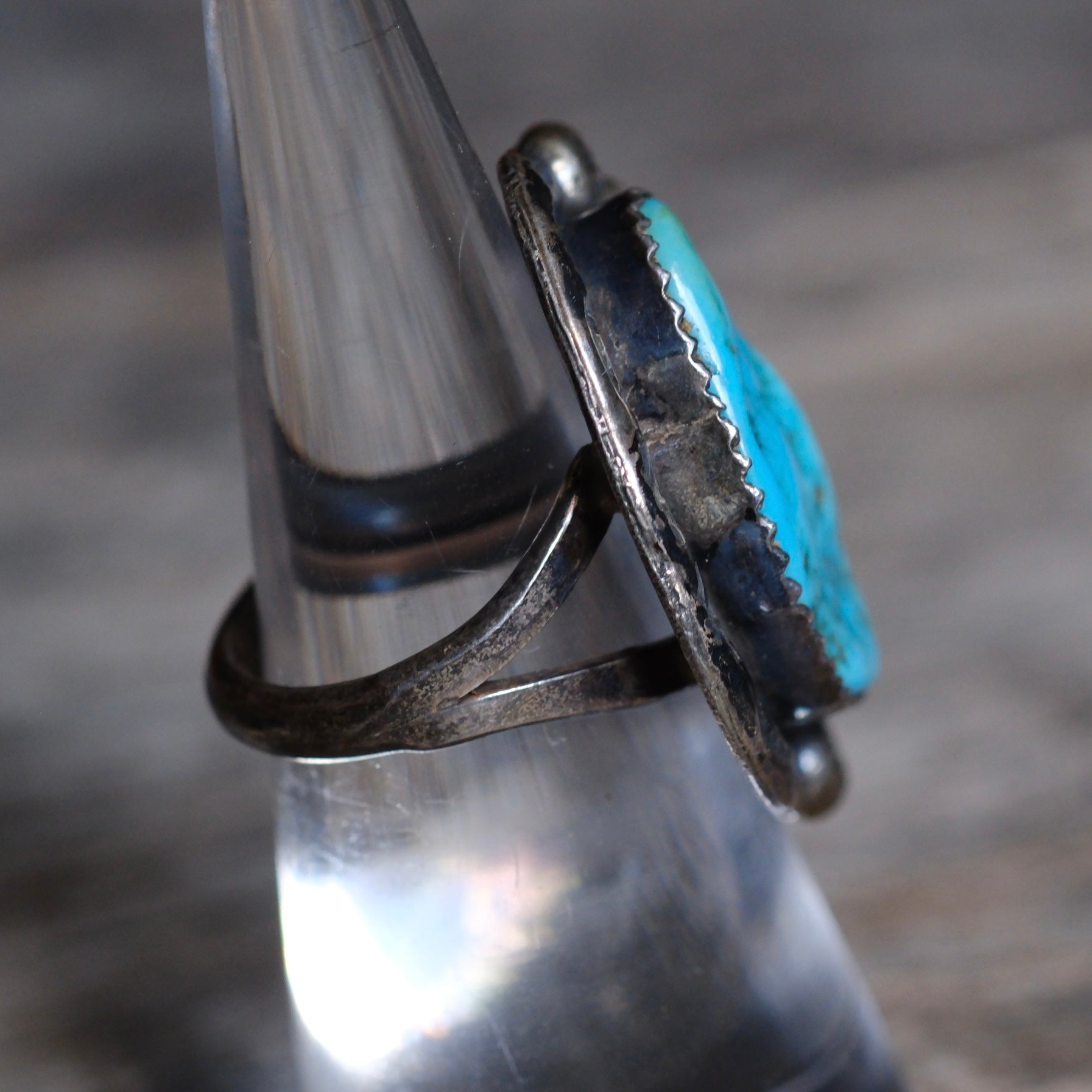 Vintage Sterling Turquoise Ring 5.5