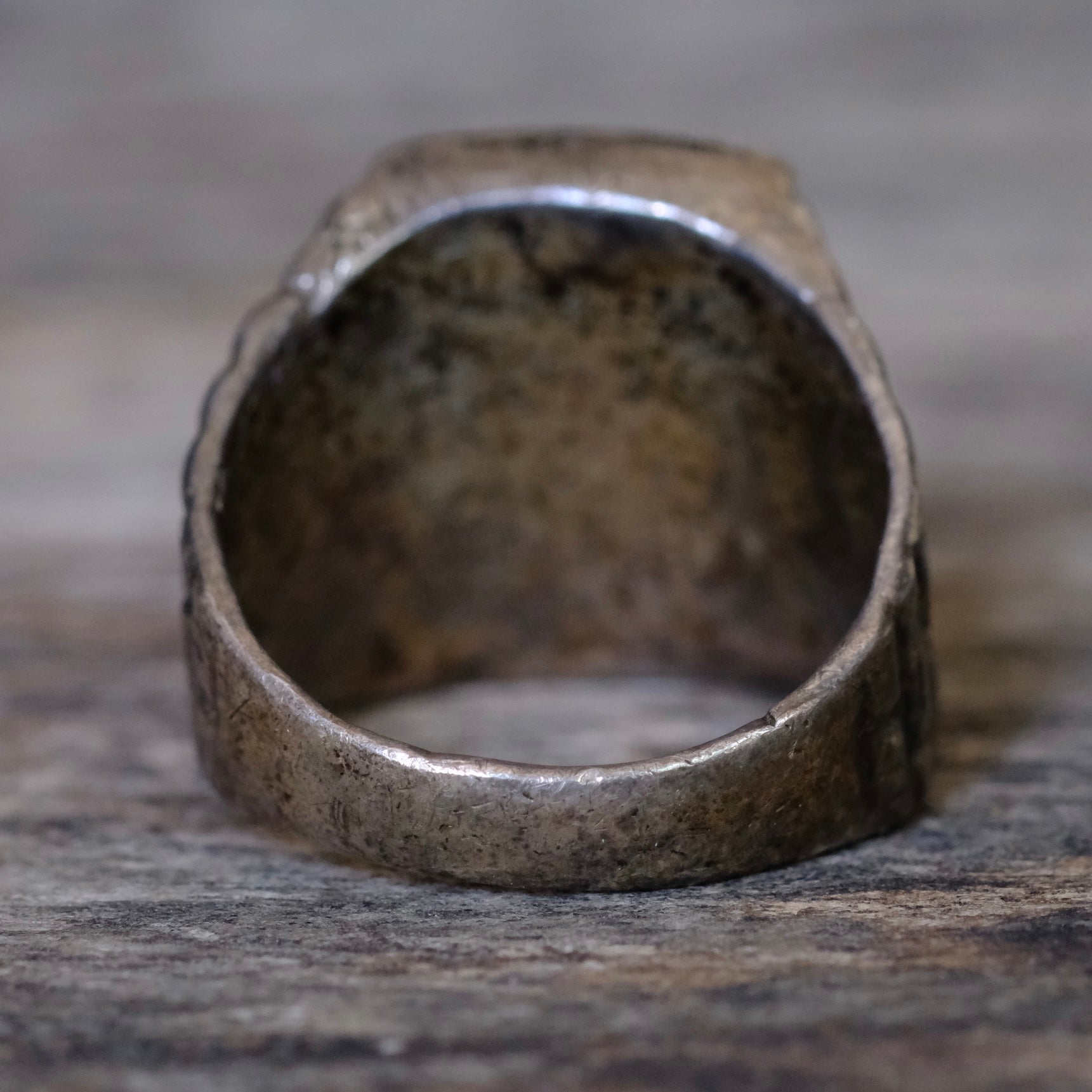 Vintage Sterling Turquoise and MOP Inlay Sunrise Ring 9