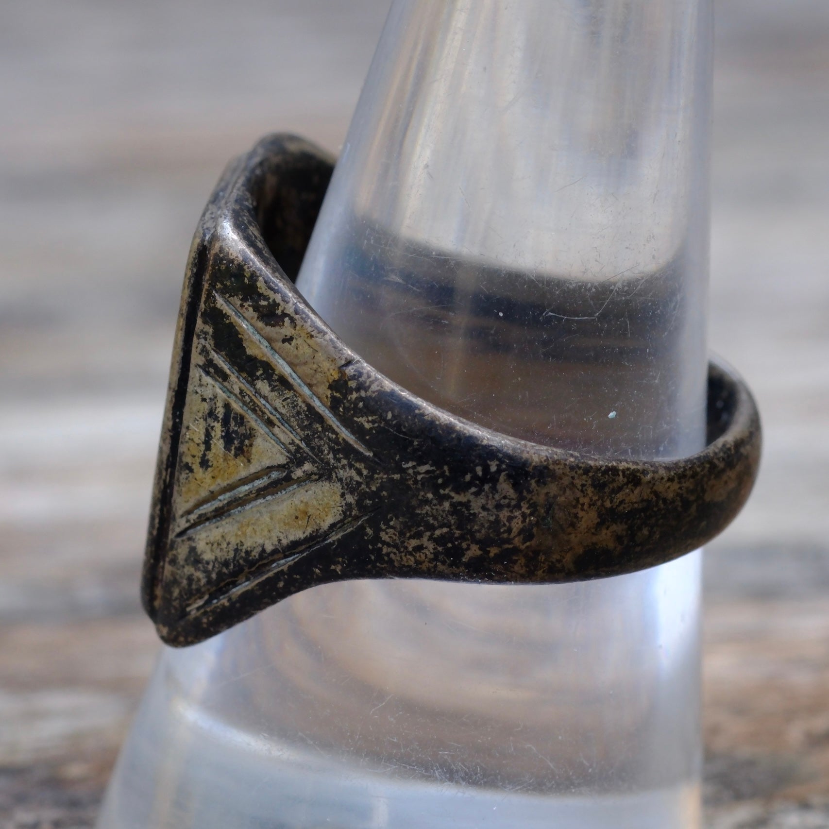 Vintage Sterling WWII Signet Ring 10