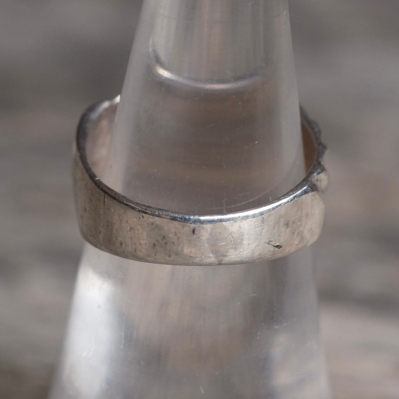 Vintage Sterling Silver Modernist Ring 6.5