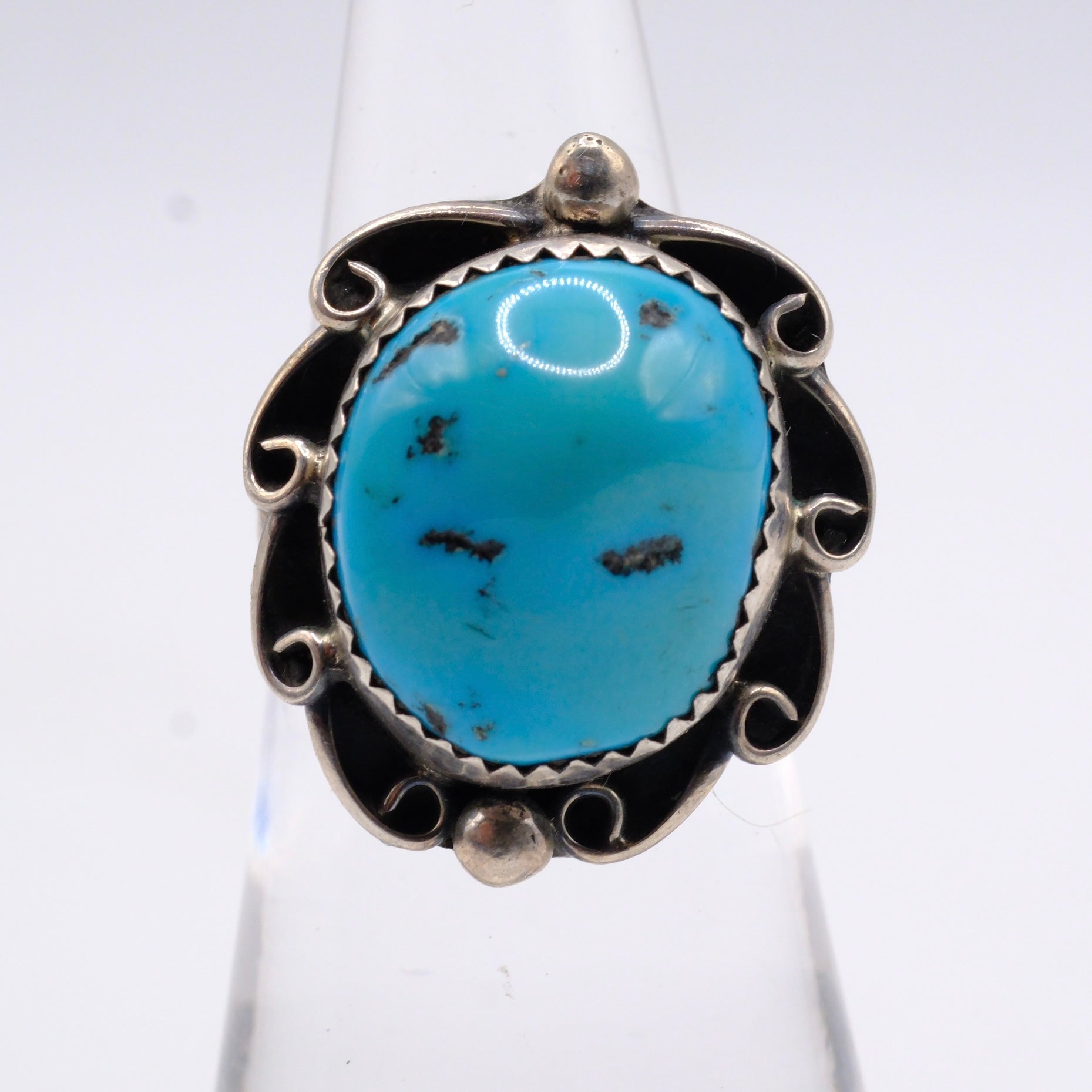 Vintage Sterling Turquoise Ring 6