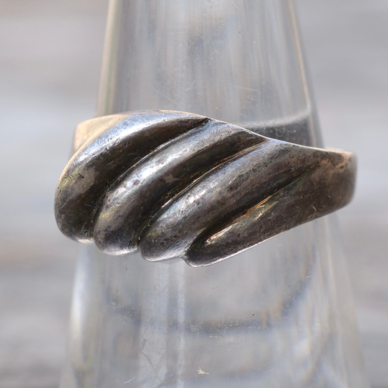 Vintage Sterling Modernist Ring 6.5