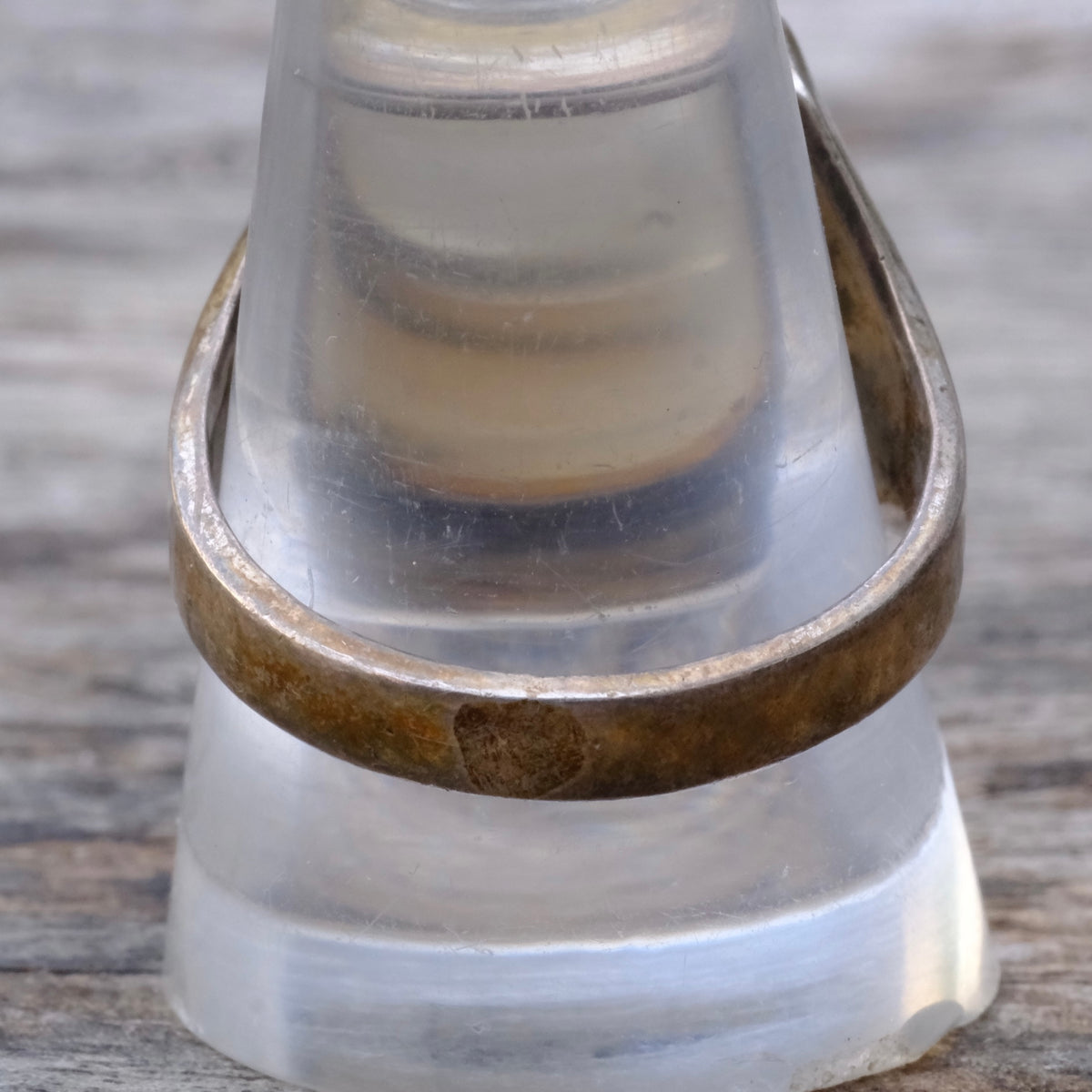 Vintage Sterling Agate Signet Ring 11