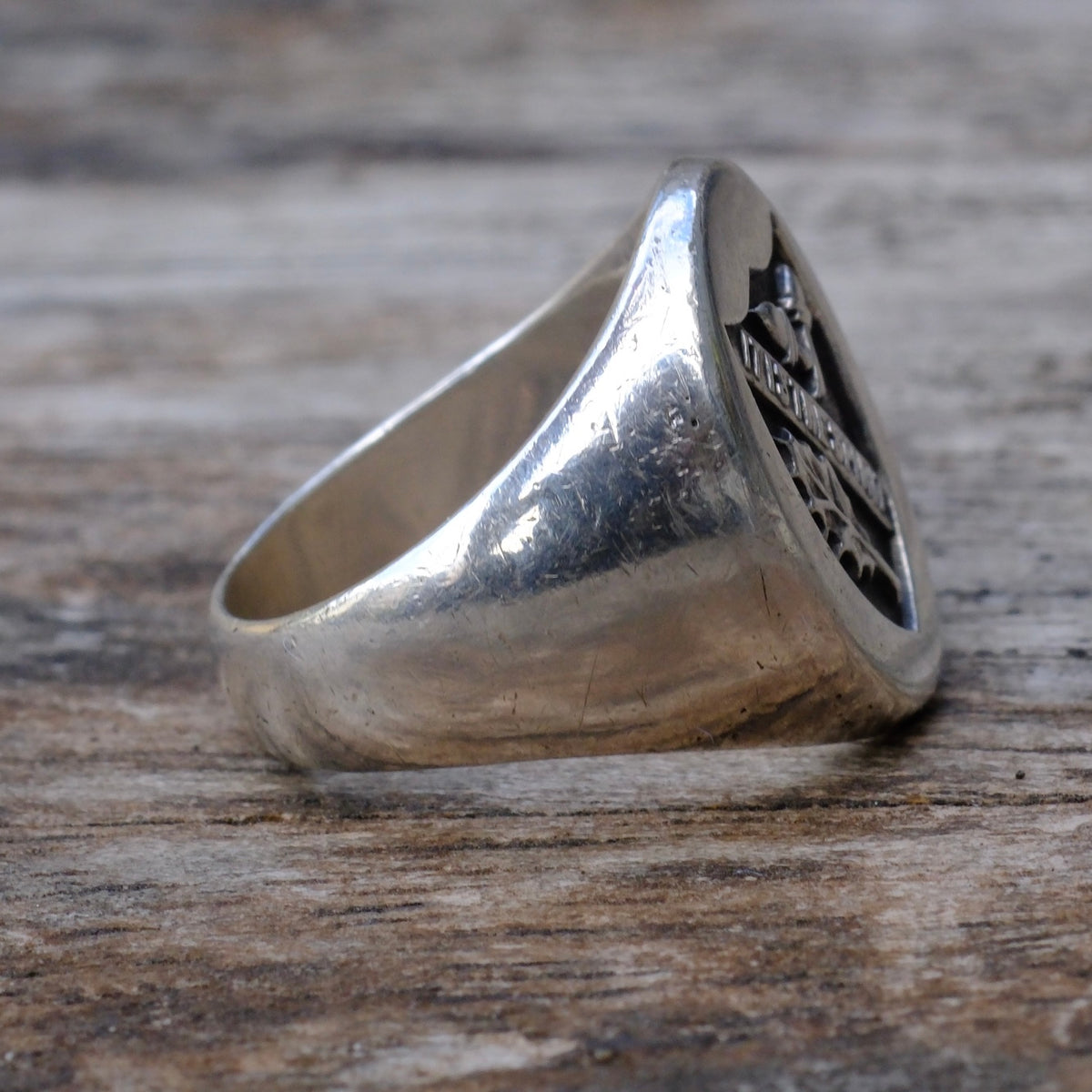 Vintage Sterling Silver Signet Ring 3.5