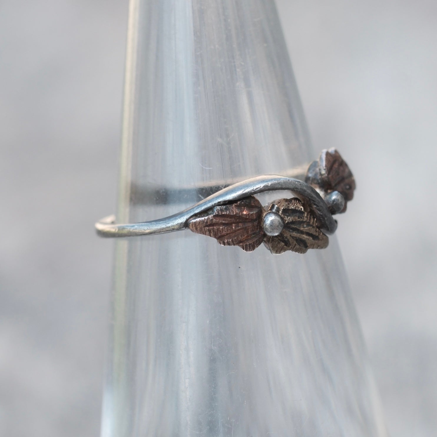 Vintage Sterling Silver Lead Ring 4