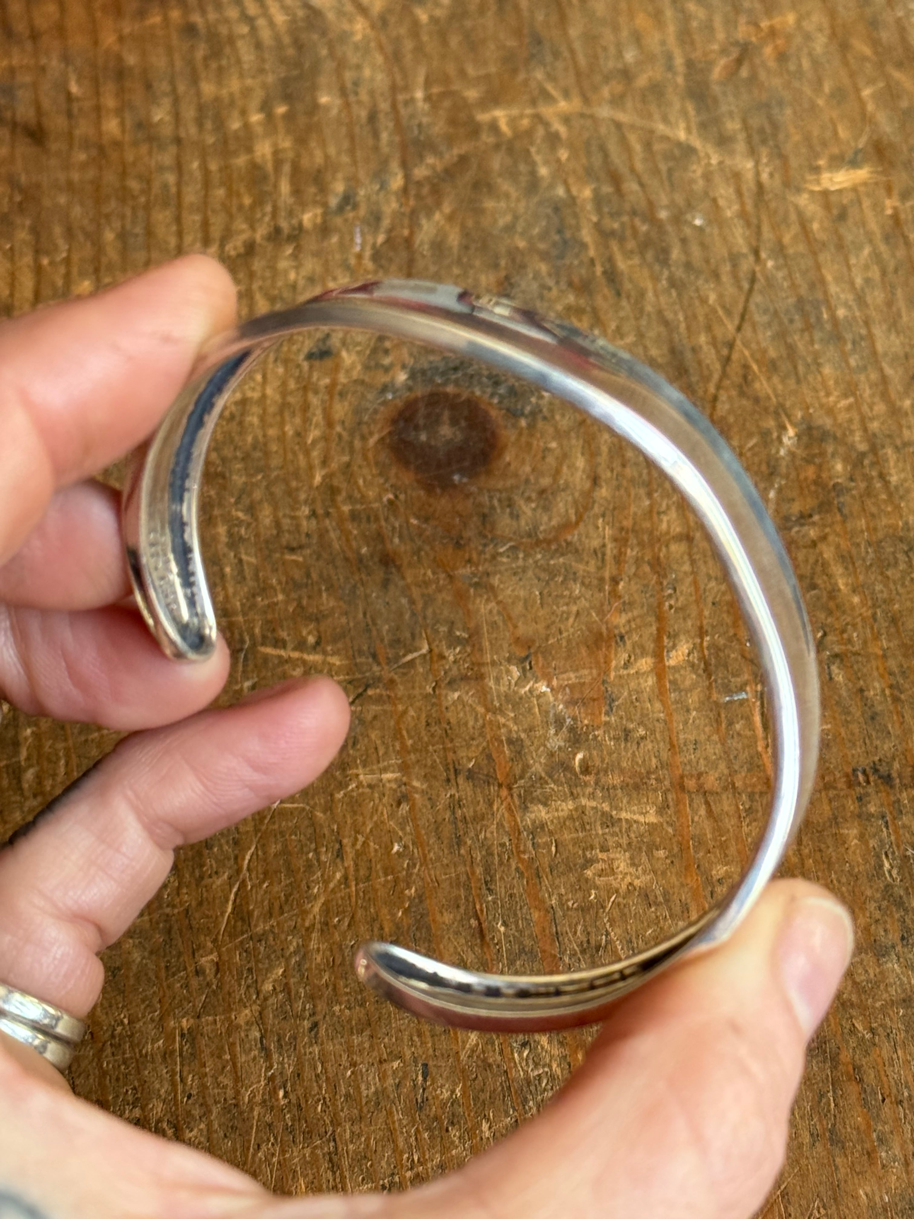 Vintage Sterling Silver Modernist wave Cuff