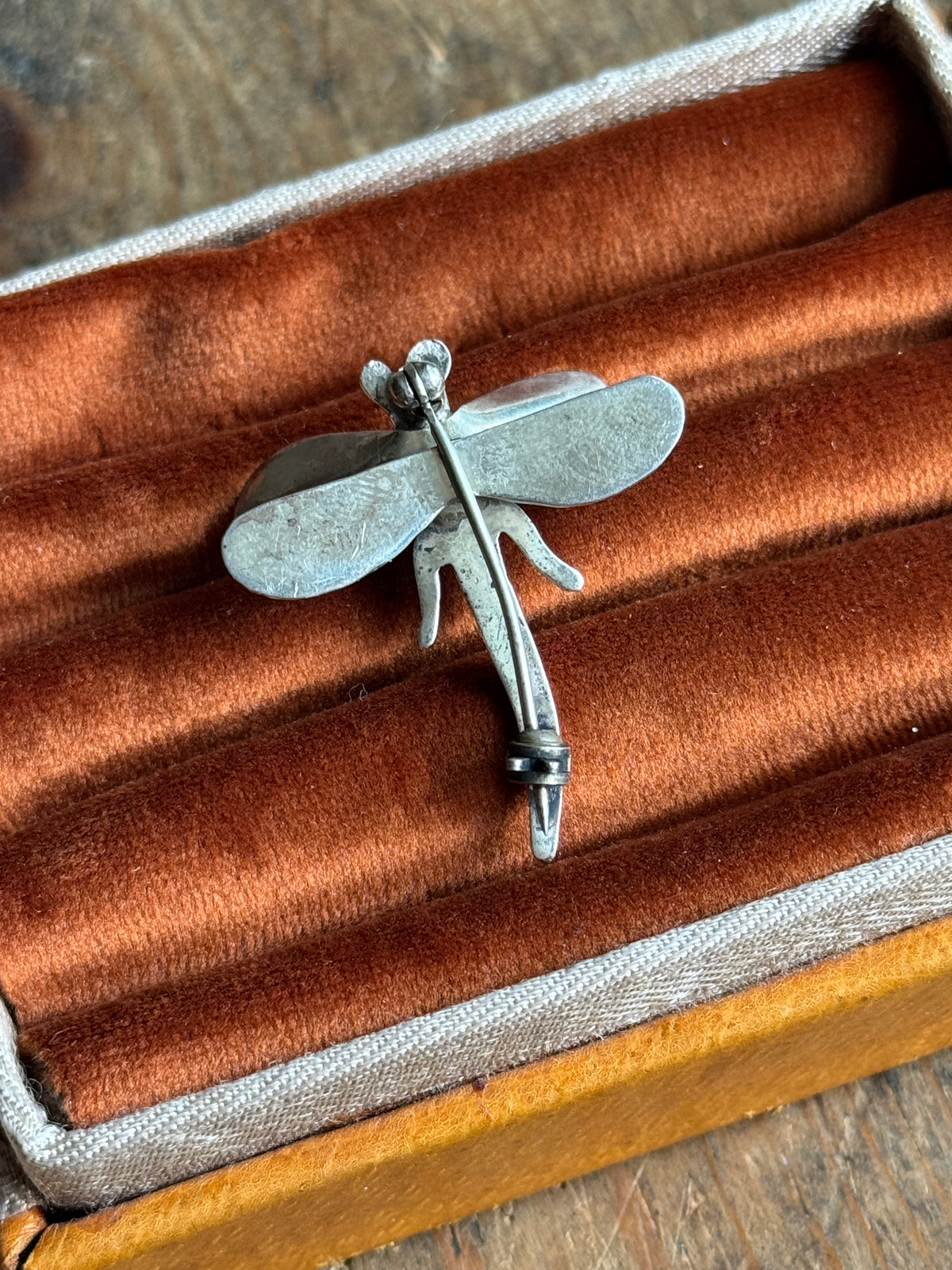 Vintage Sterling Silver Dragonfly Pin