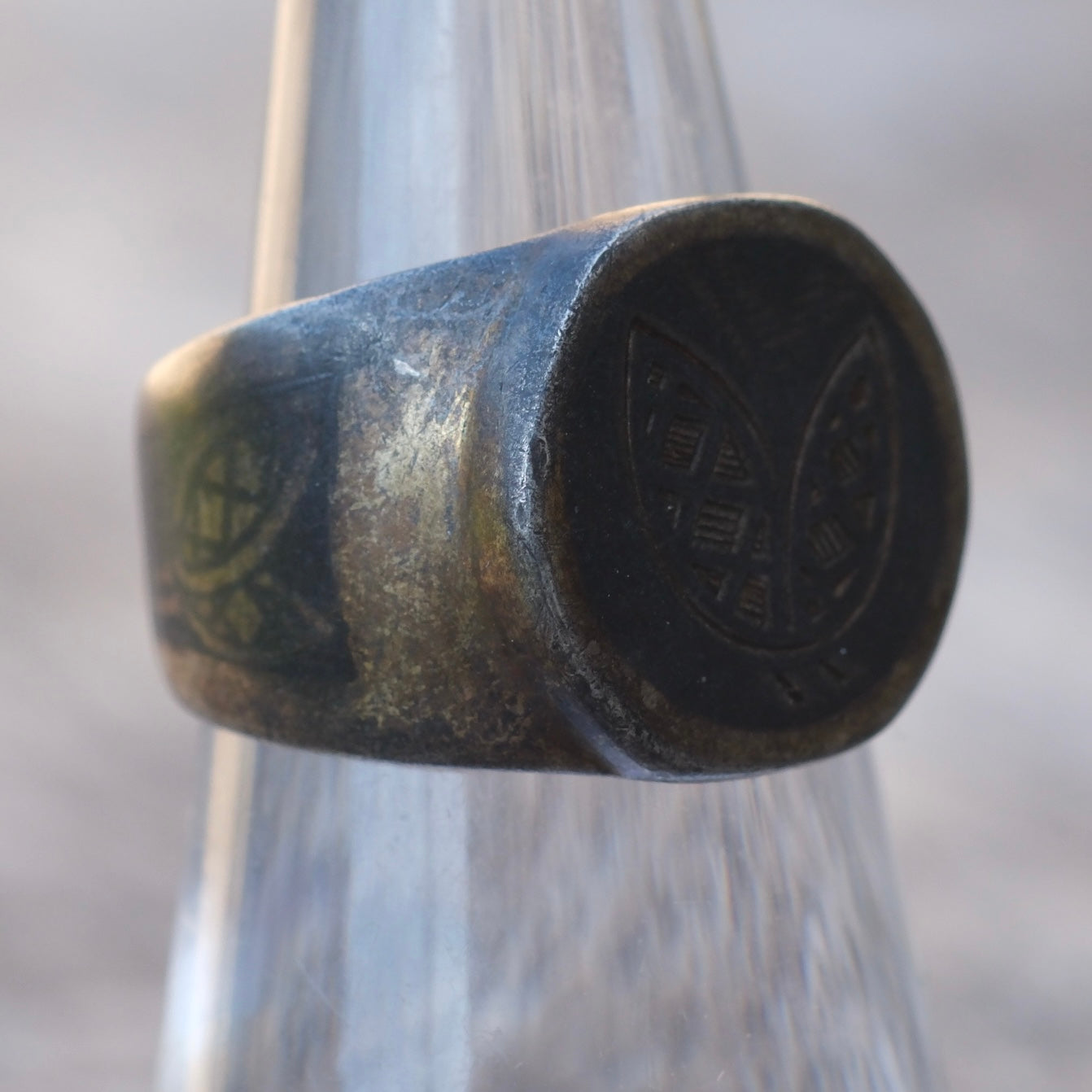 Vintage Sterling Silver Signet Ring 6.25