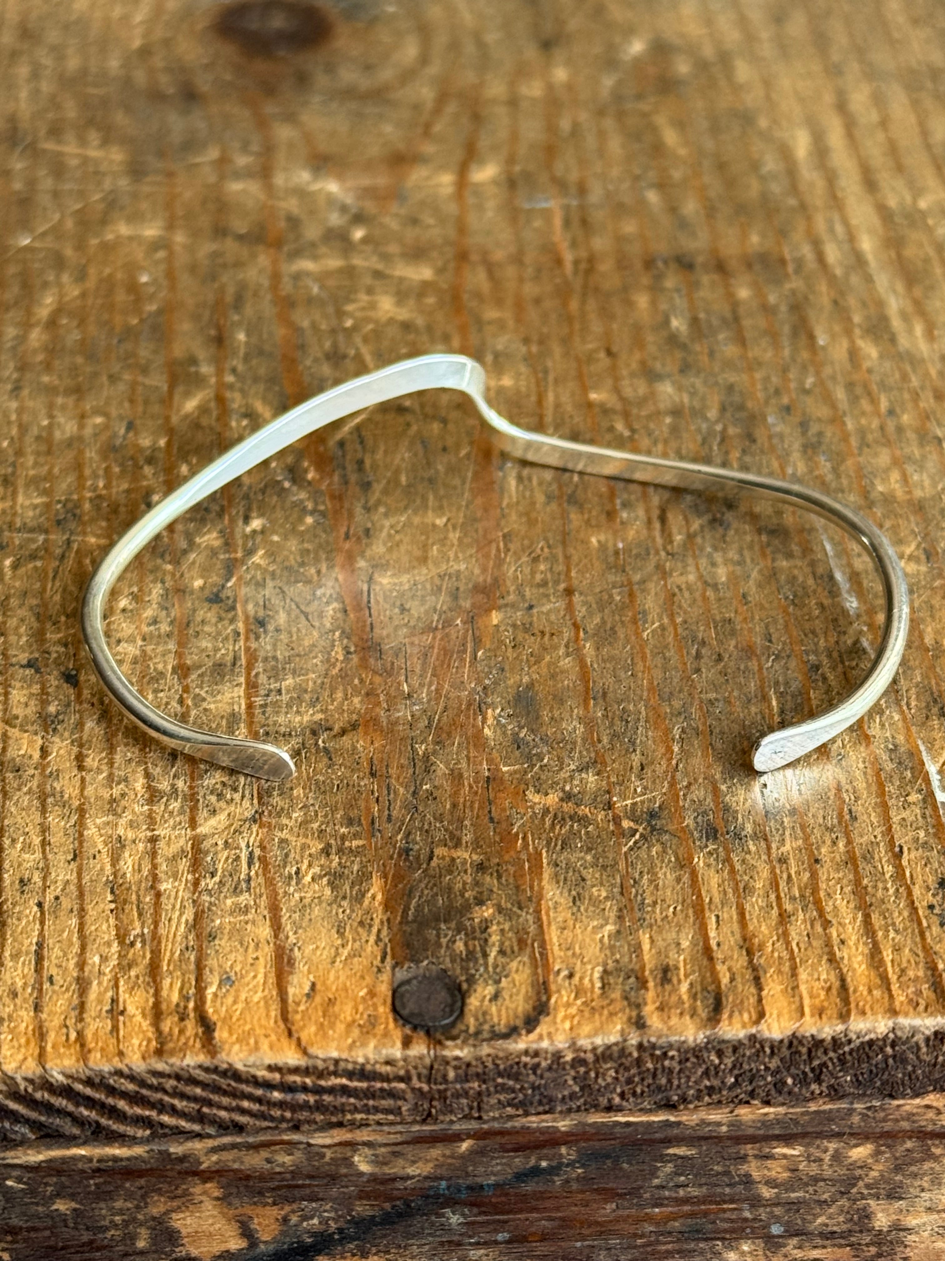 Vintage Sterling Silver Wave Cuff