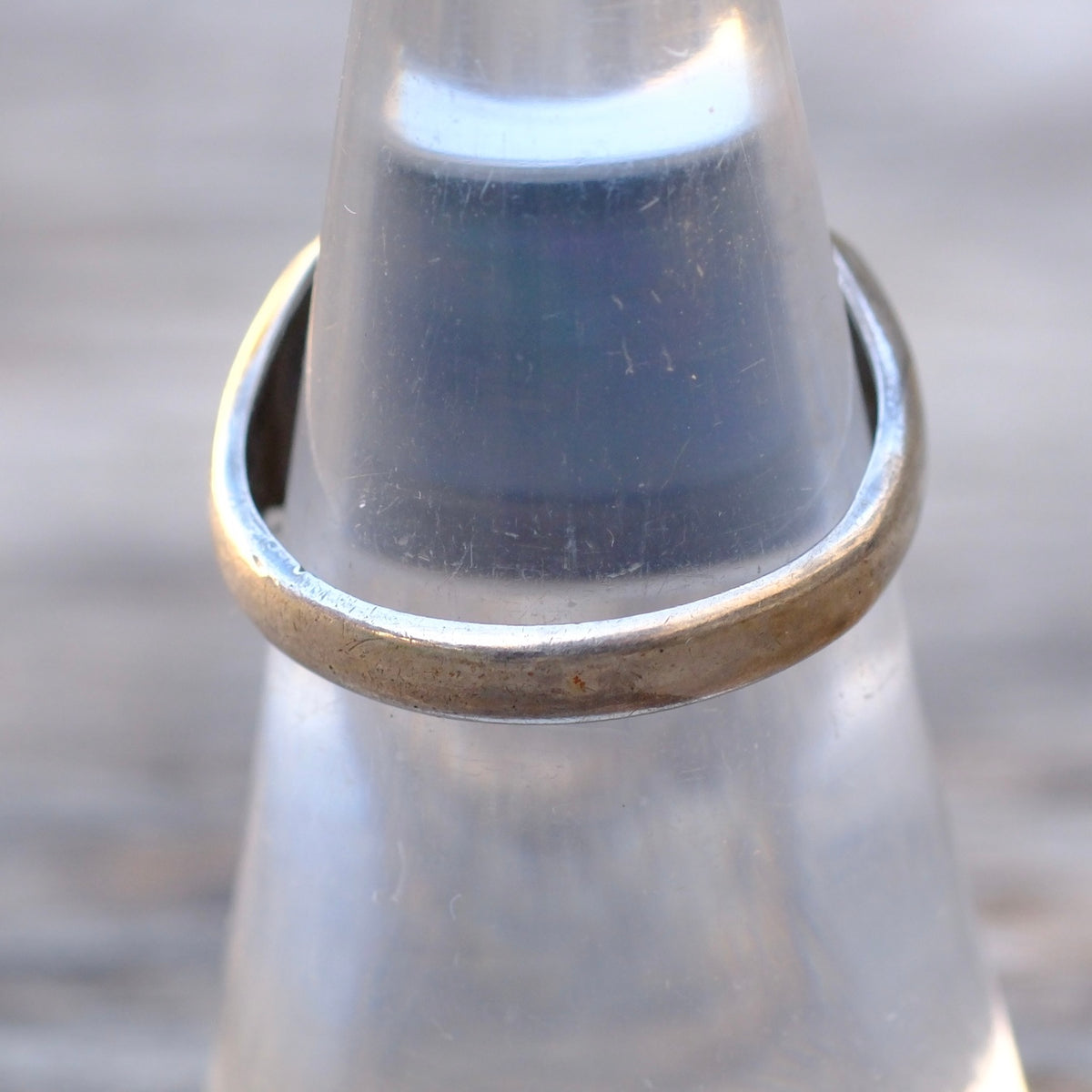 Vintage Sterling Hematite Signet Ring 7.25
