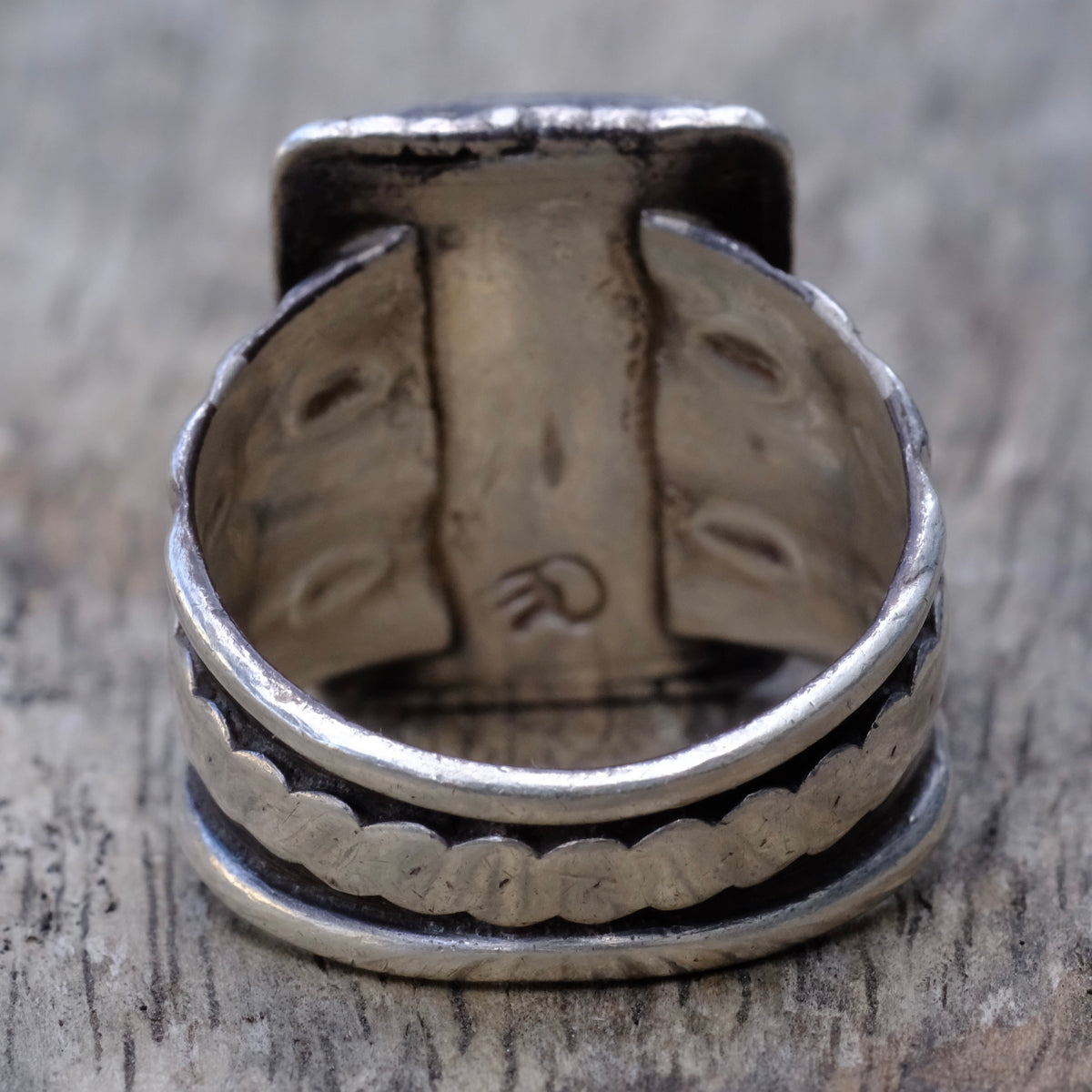 Vintage Sterling Turquoise Ring 11.5