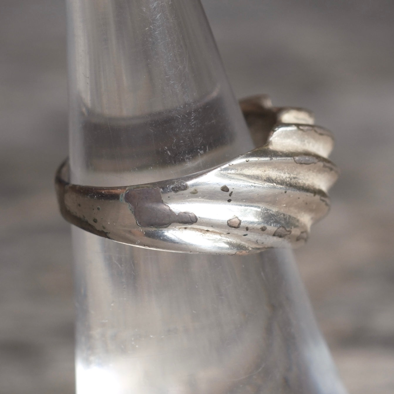 Vintage Sterling Silver Modernist Ring 6