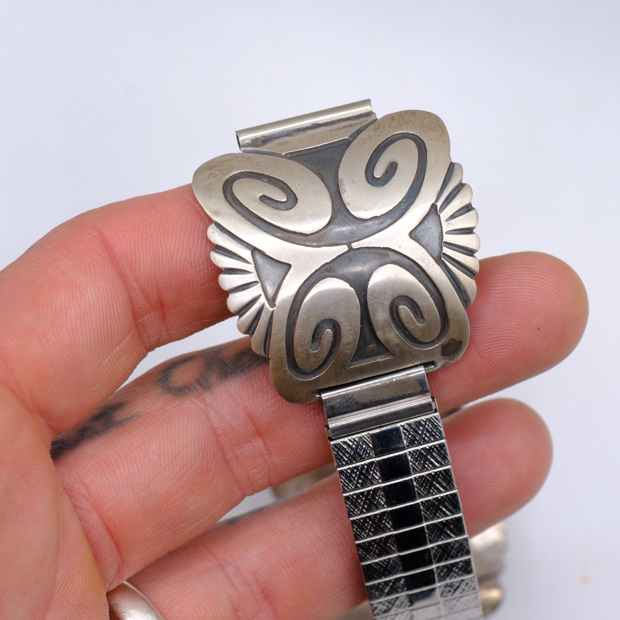 Vintage Sterling Silver Butterfly Watch Band