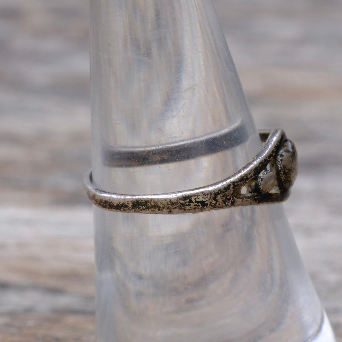 Vintage Sterling Silver Heart Ring 7.5