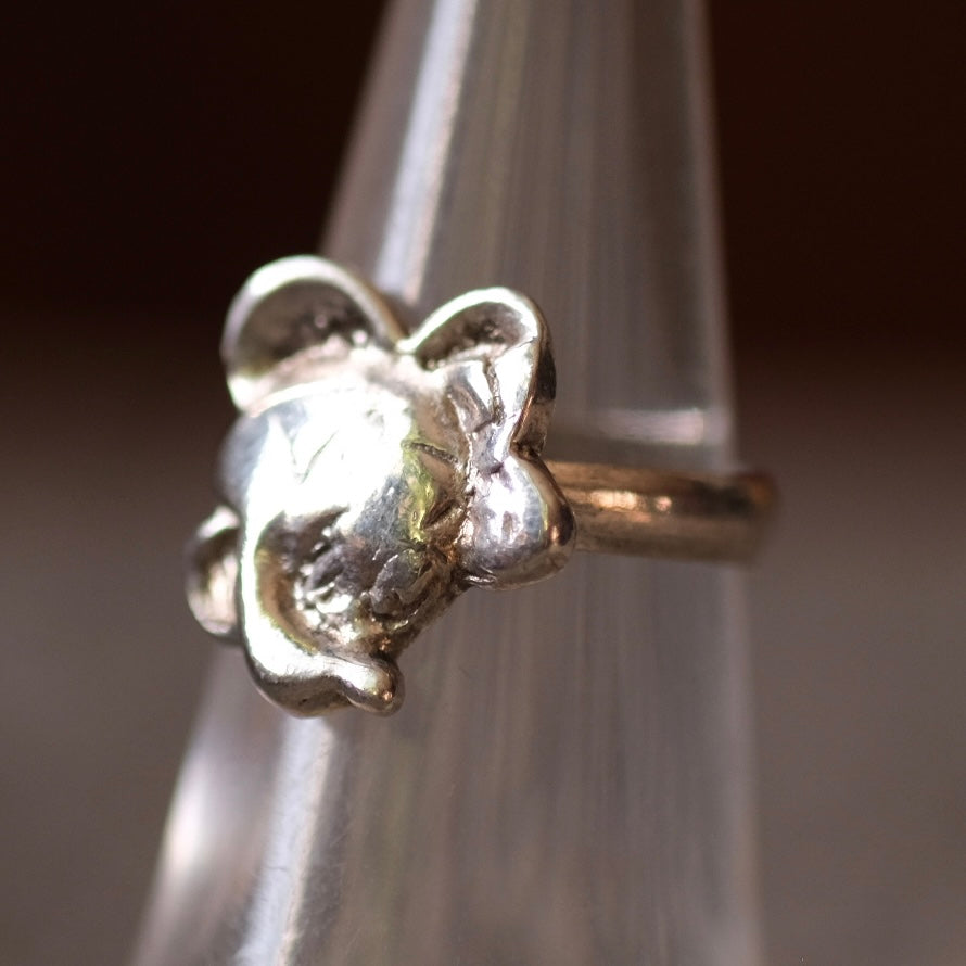 Vintage Sterling Silver Mickey Ring 5.75