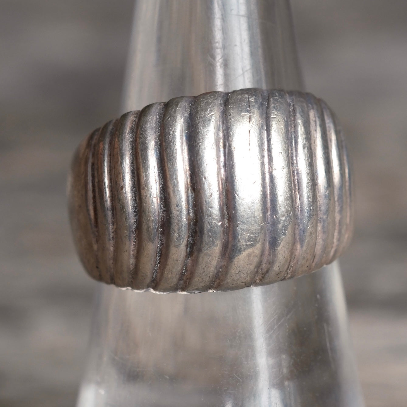 Vintage Sterling Silver Modernist Ring 7