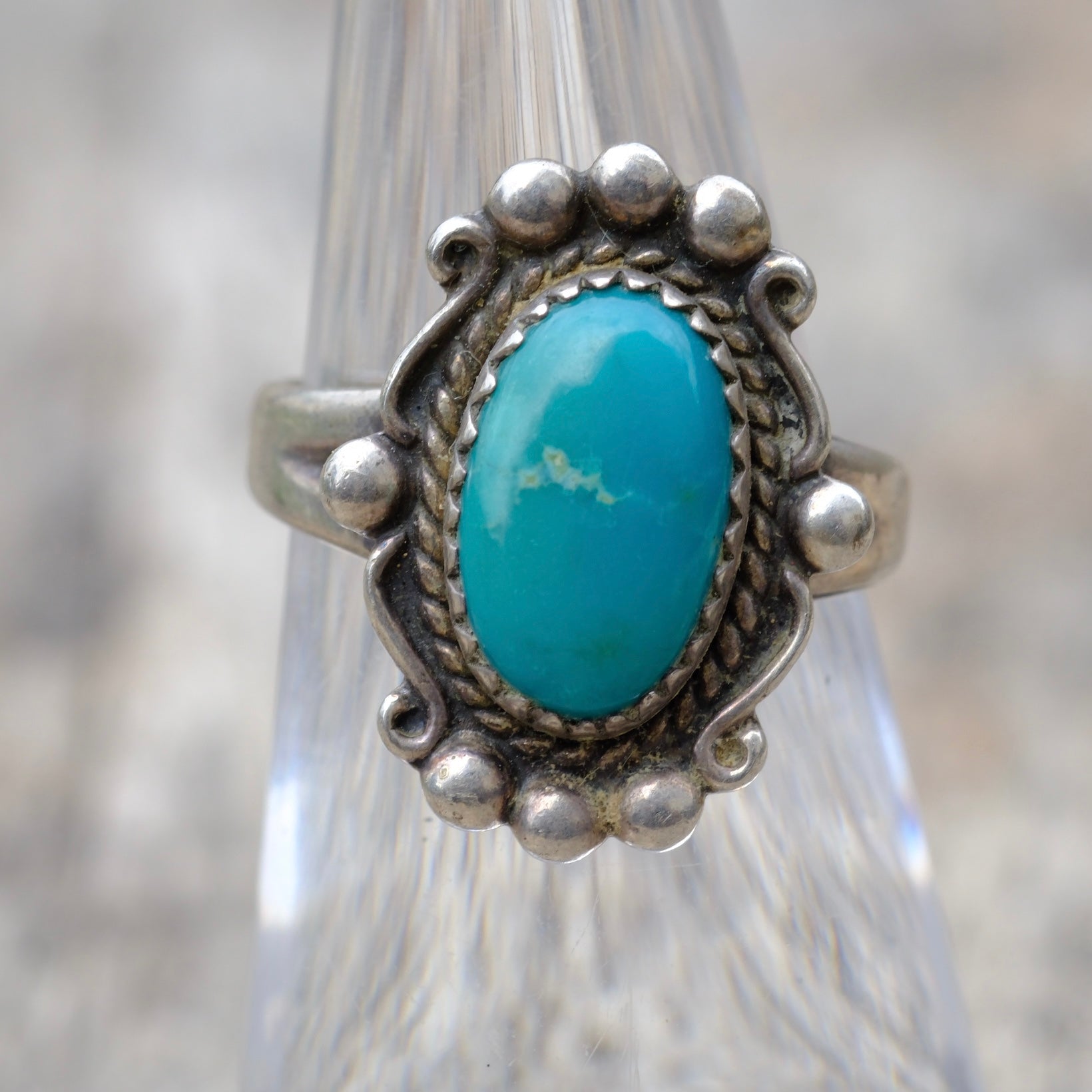 Vintage Sterling Turquoise Ring 5
