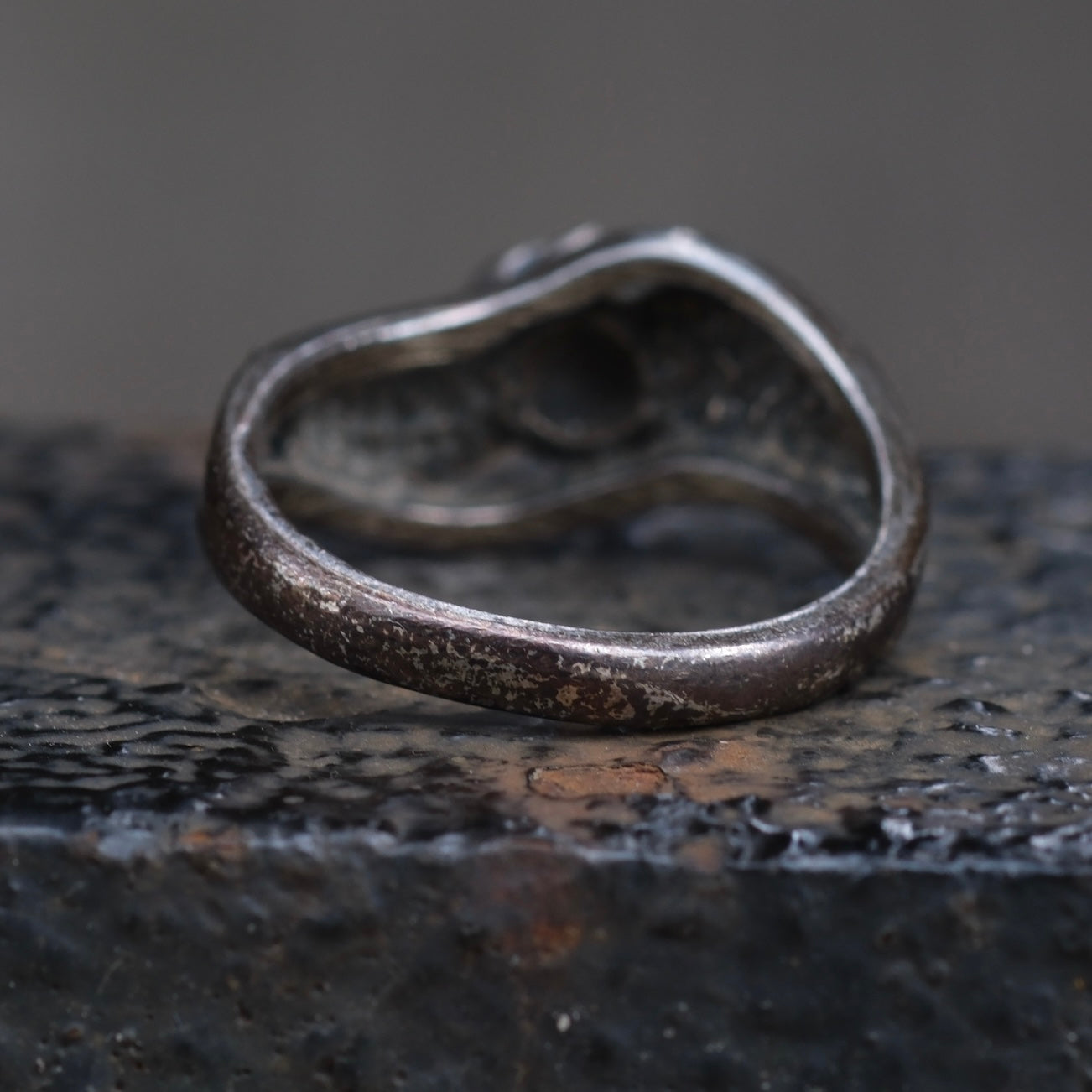 Vintage Sterling and Gold Rose Ring 4.5