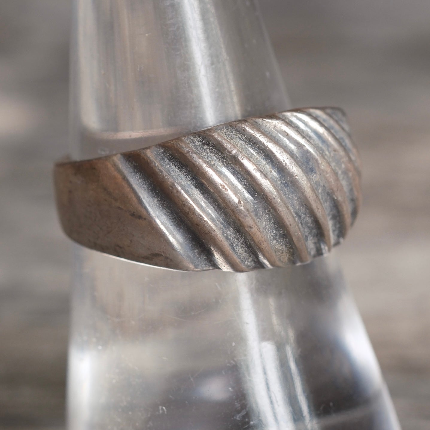 Vintage Sterling Silver Modernist Ring 8