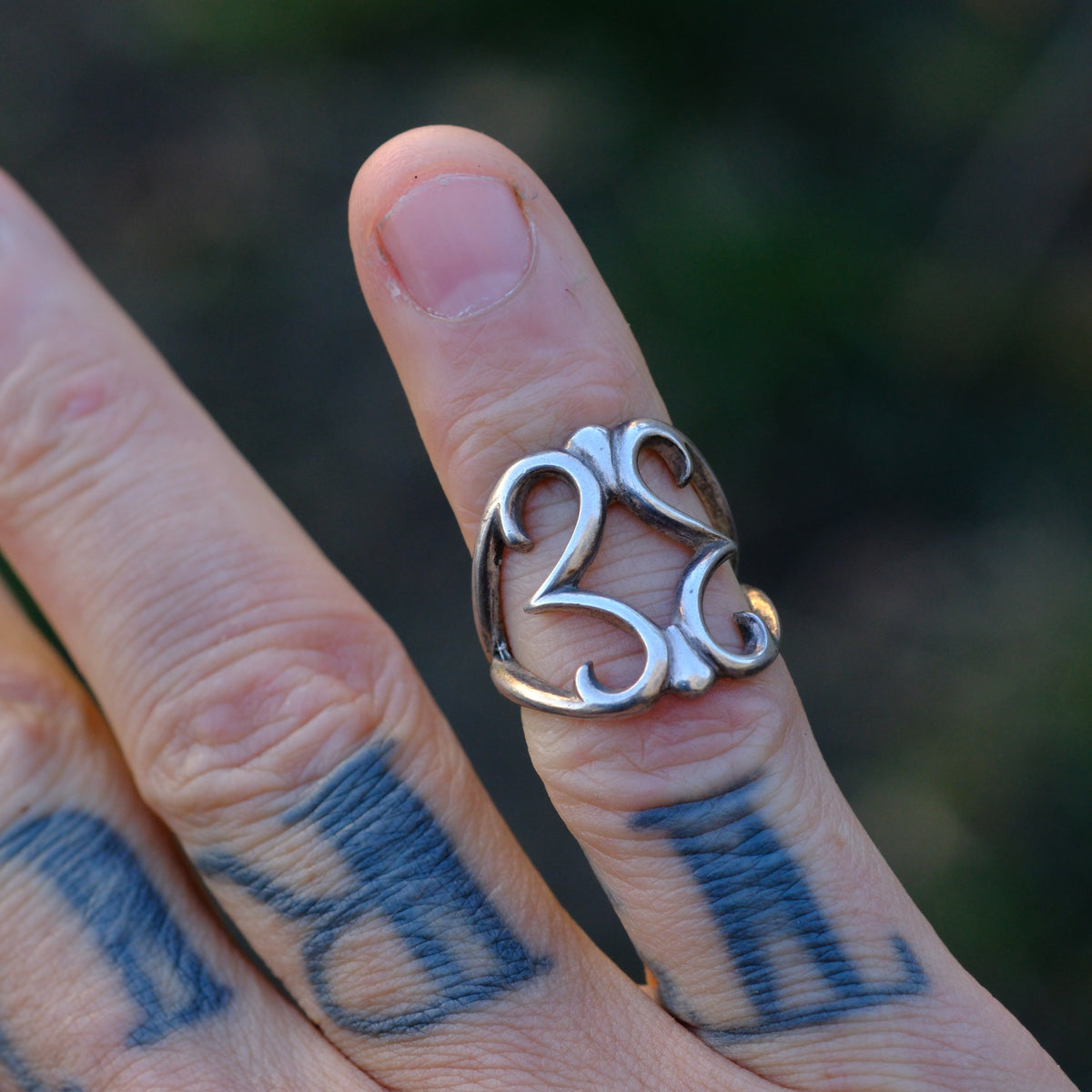 Vintage Sterling Silver Sandcast Ring 5