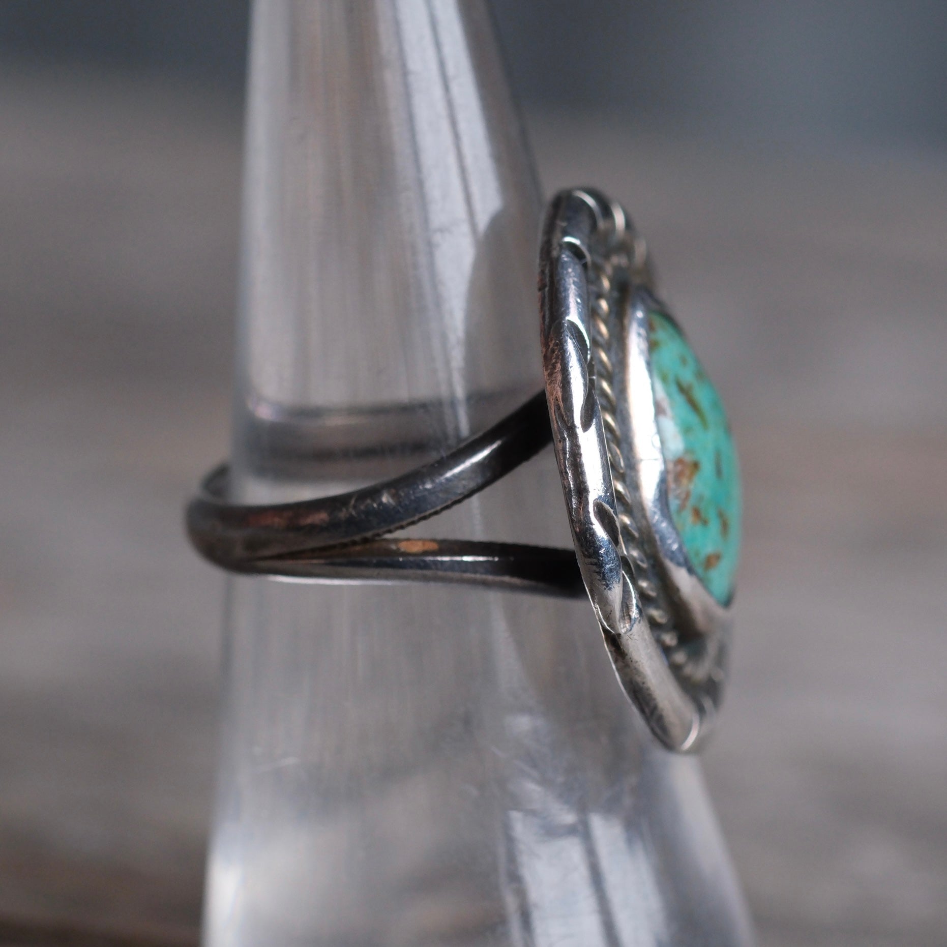 Vintage Sterling Turquoise Ring 6.25