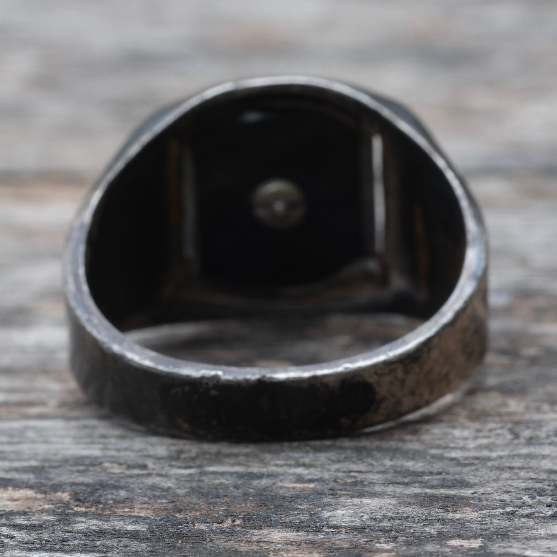 Vintage Sterling B Initial Signet Ring 10
