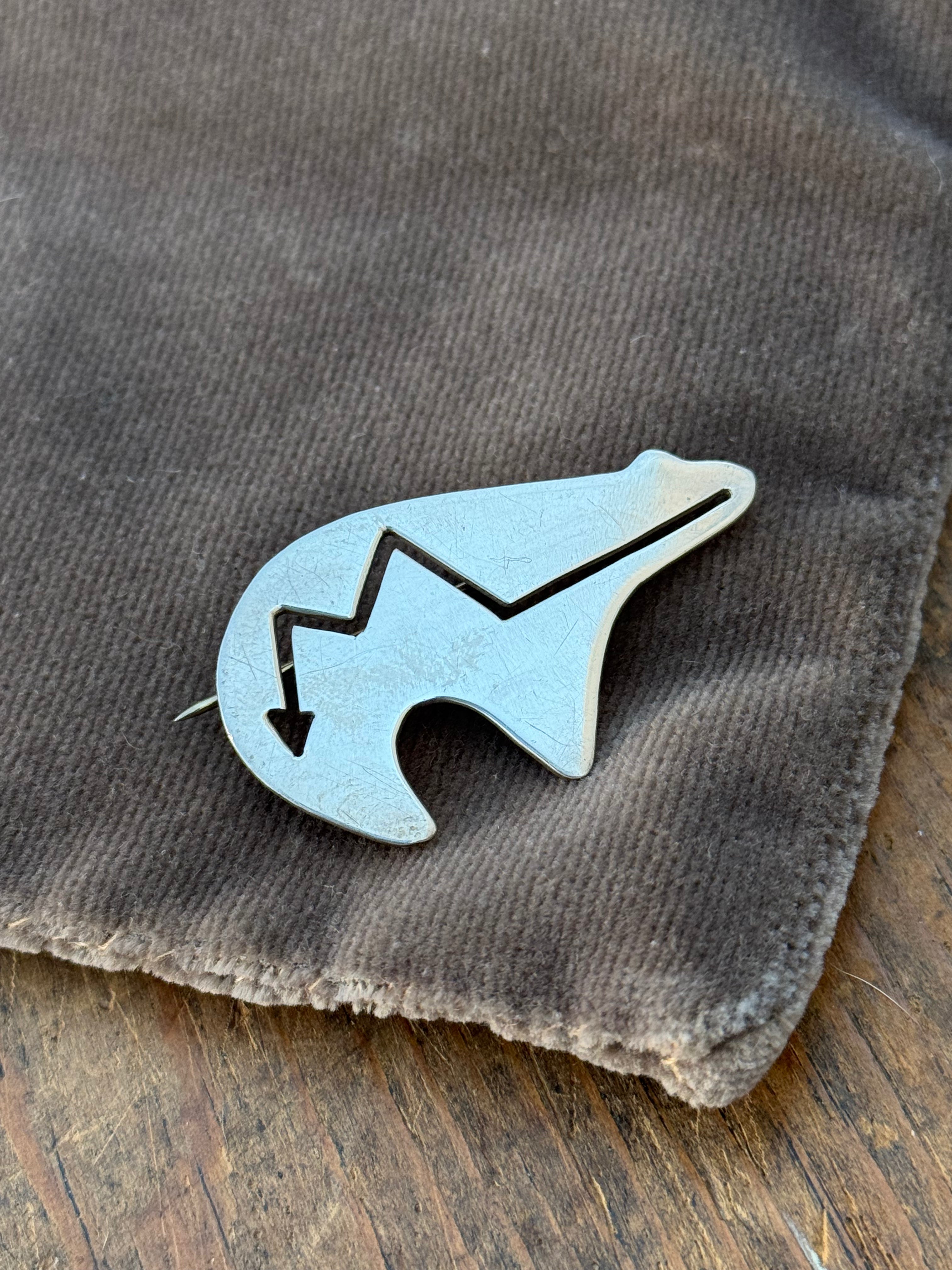 Vintage Sterling Silver Bear Pin