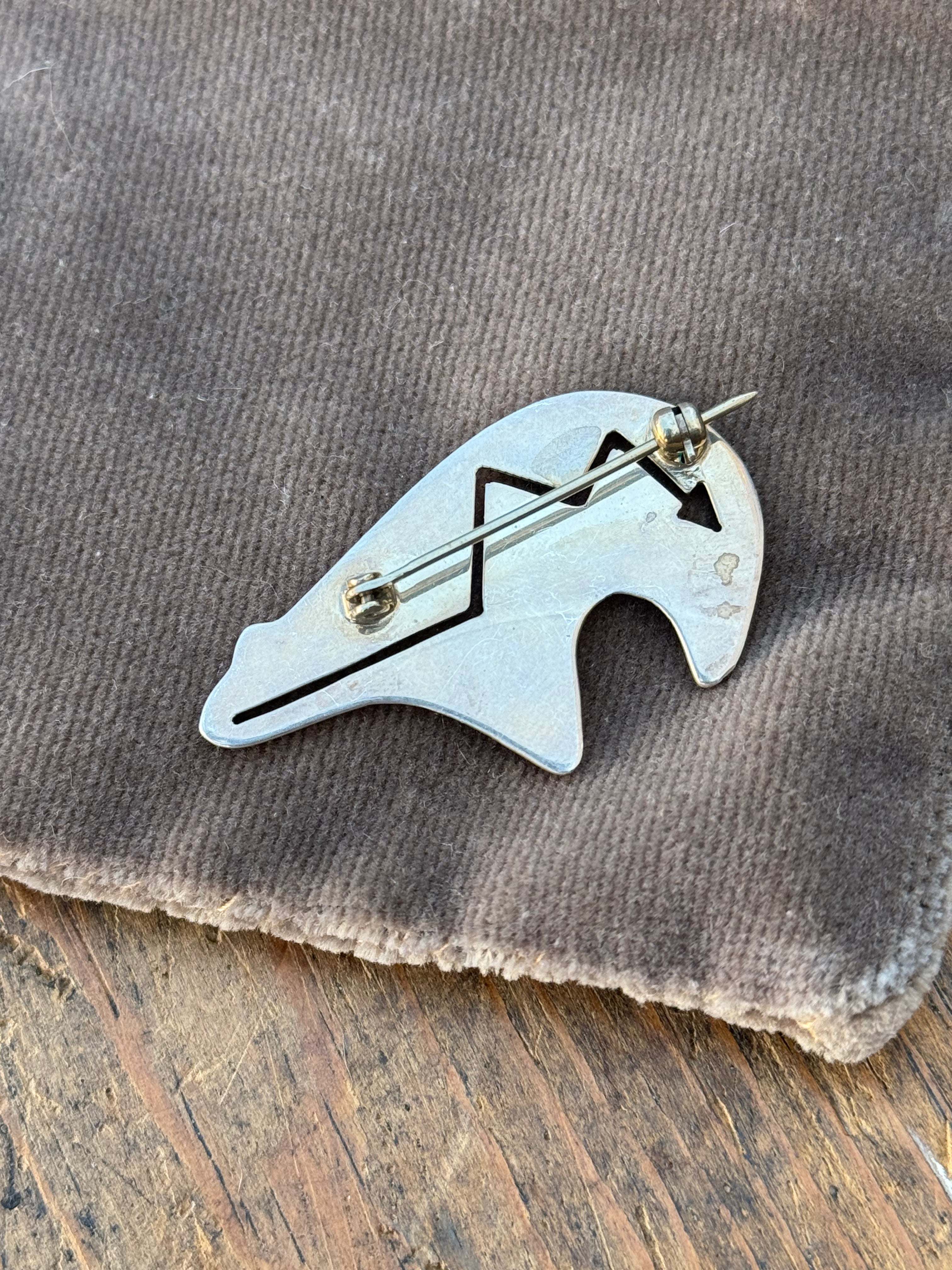 Vintage Sterling Silver Bear Pin