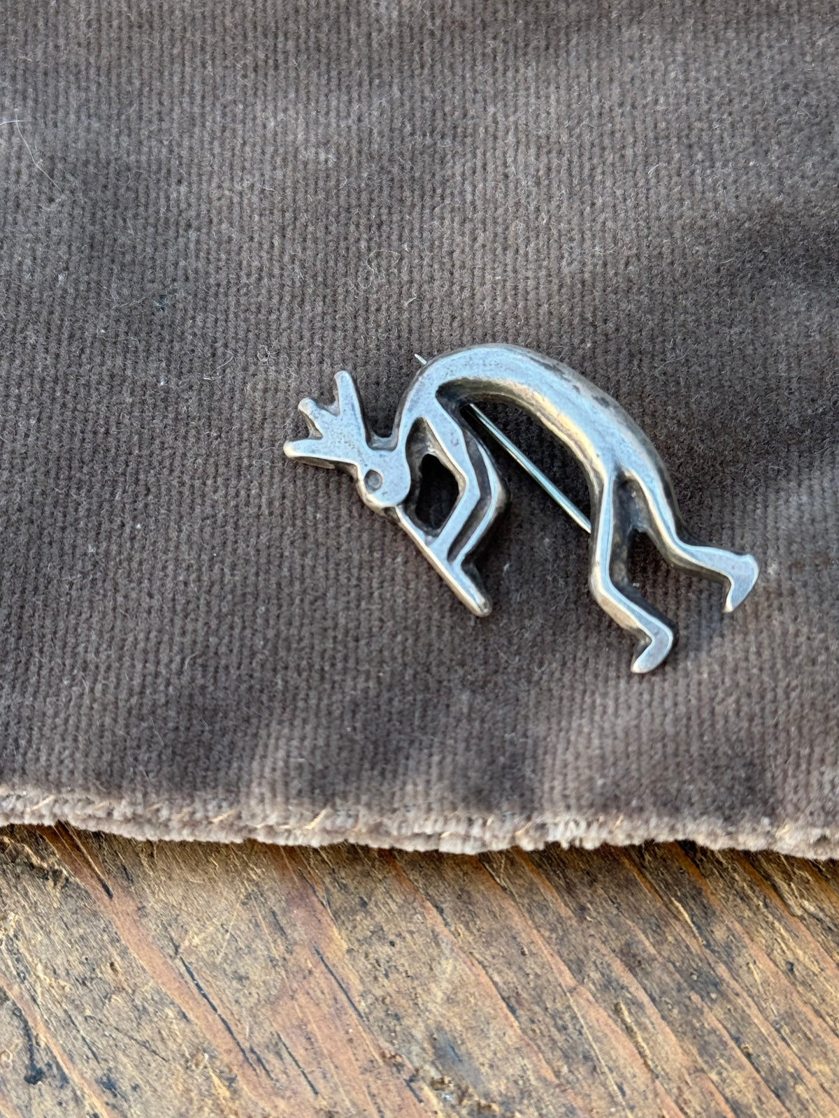 Vintage Sterling Silver Kokopelli Pin