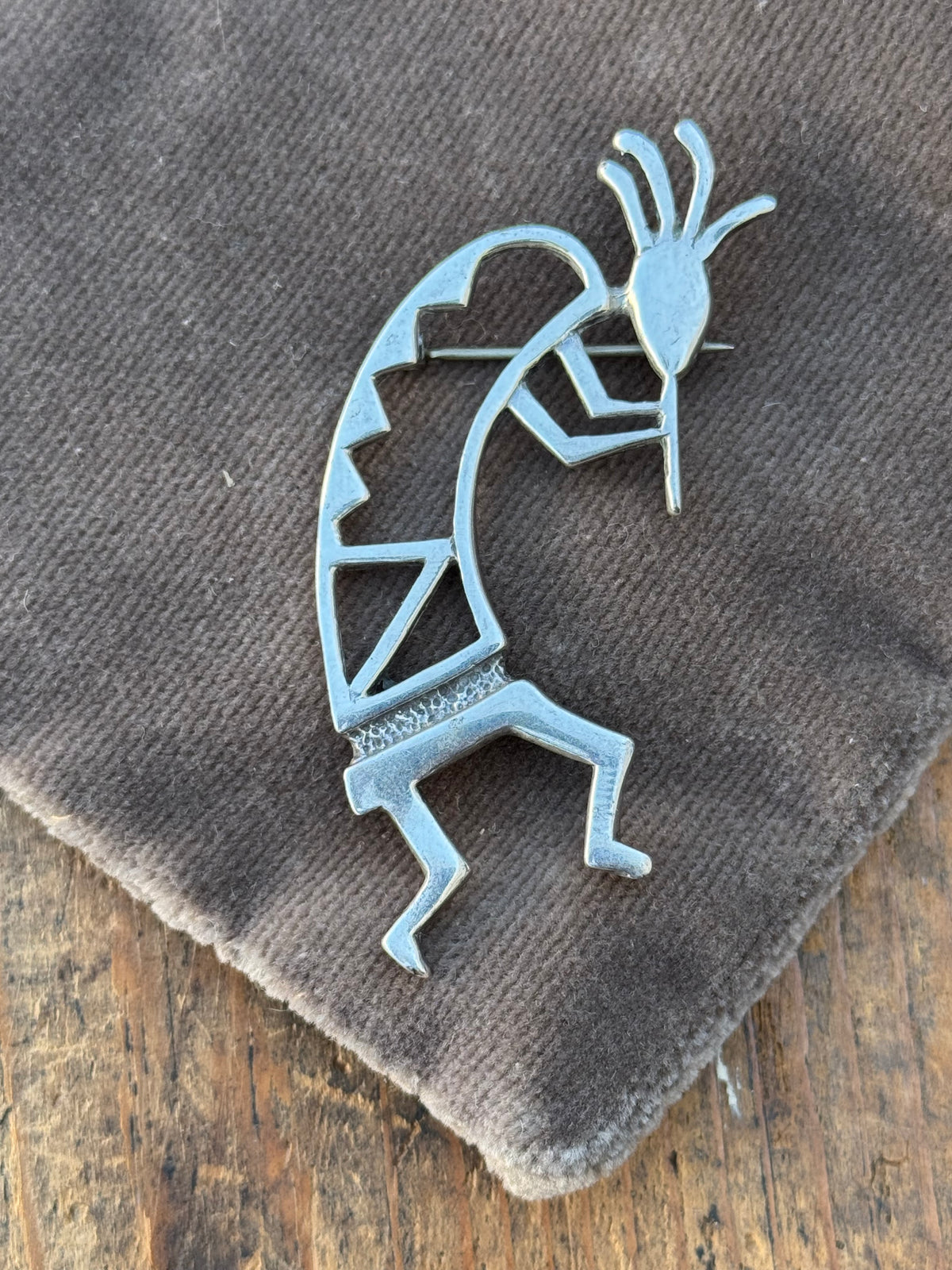 Vintage Sterling Silver Kokopelli Pin